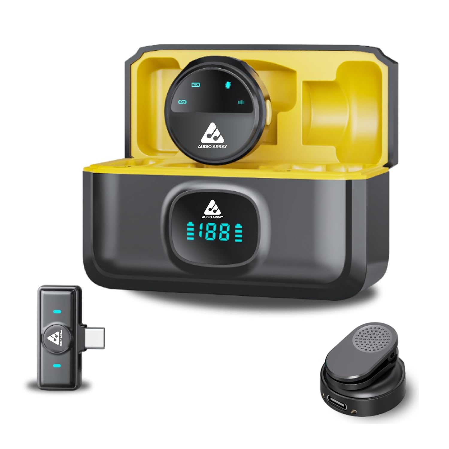 Elevate Your Content Creation with the Audio Array AM-W20 Magnetic Wireless Lapel Microphone Set