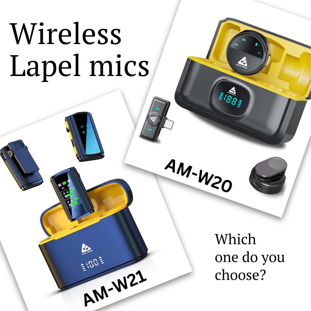 Unleashing Crystal-Clear Audio for Content Creators: Meet the Audio Array AM-W20 and AM-W21 Wireless Lapel Microphones