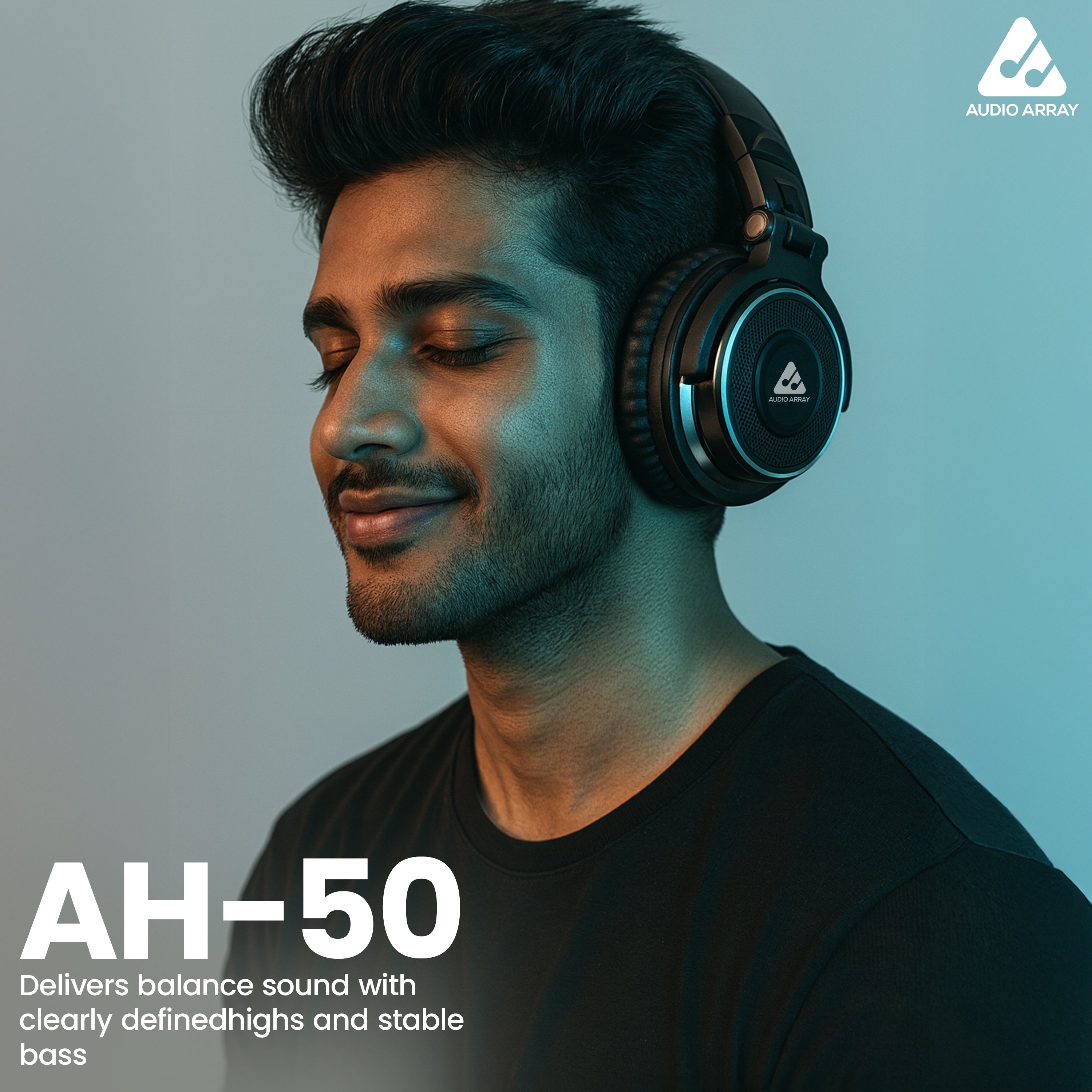 Audio Array AH-50 Professional 50mm DJ Monitoring Headphones