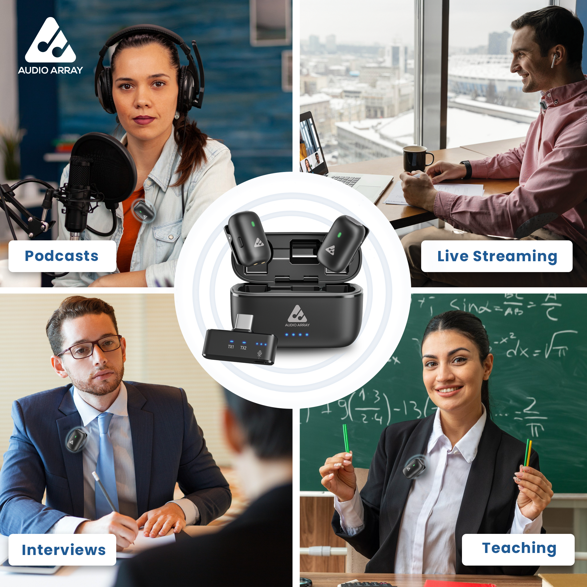 Audio Array Mini Wireless Lavalier Microphone AM-W19