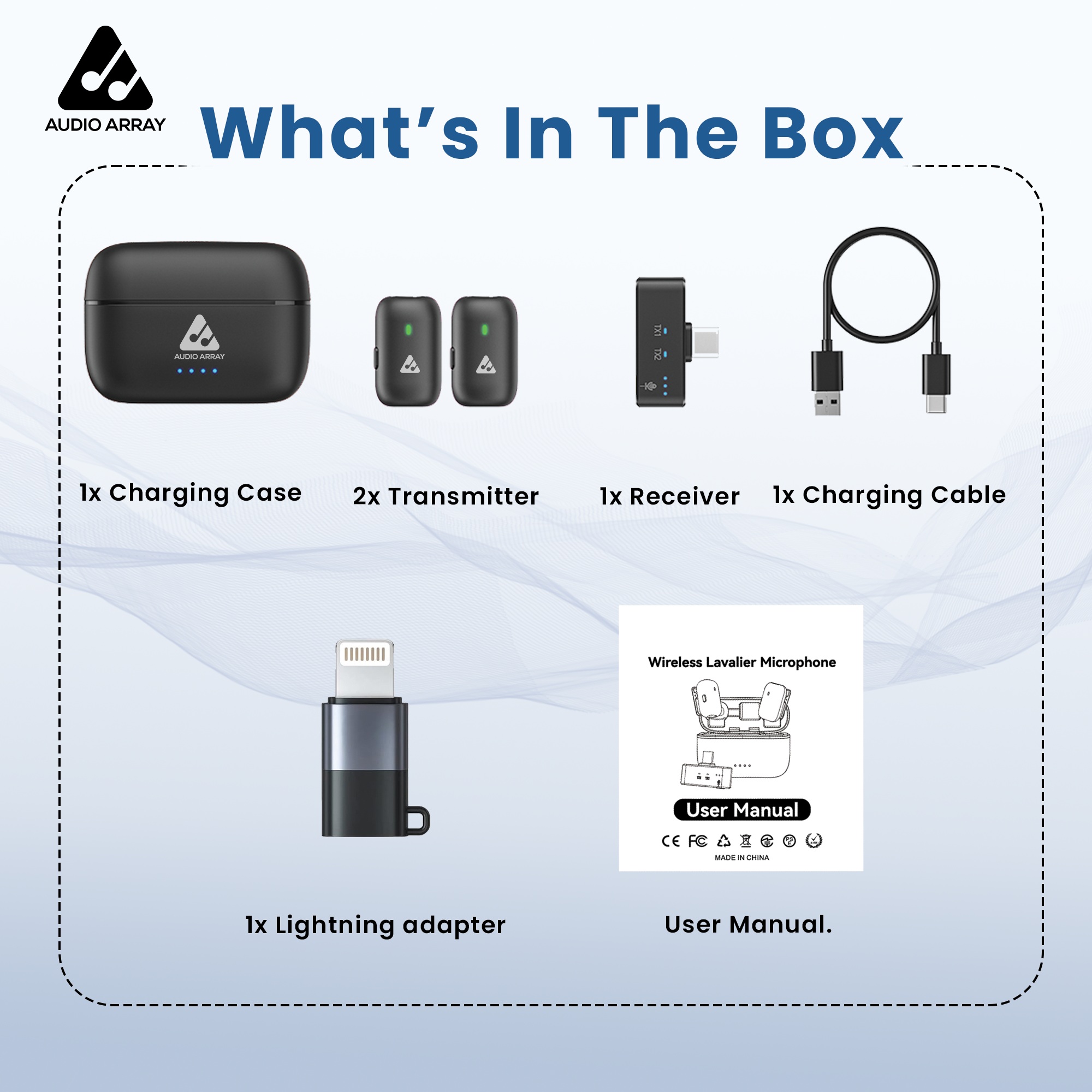 Audio Array Mini Wireless Lavalier Microphone AM-W19