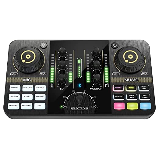 AI-03 Audio Interface Sound Card with Bluetooth | For Streaming, Singing & Gaming