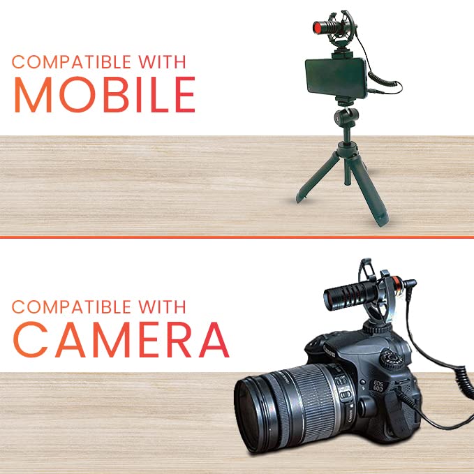 Refurbished - Audio Array Omnidirectional Condenser Shotgun Microphone with 3.5mm Connector with Battery for DSL & Smartphone (AM-C14)