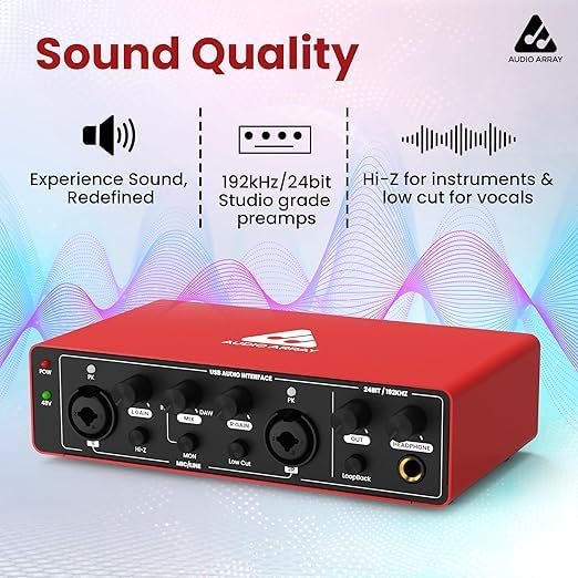 Audio Array Professional Dynamic Bundle with Headphones & Audio Interface | PB-12