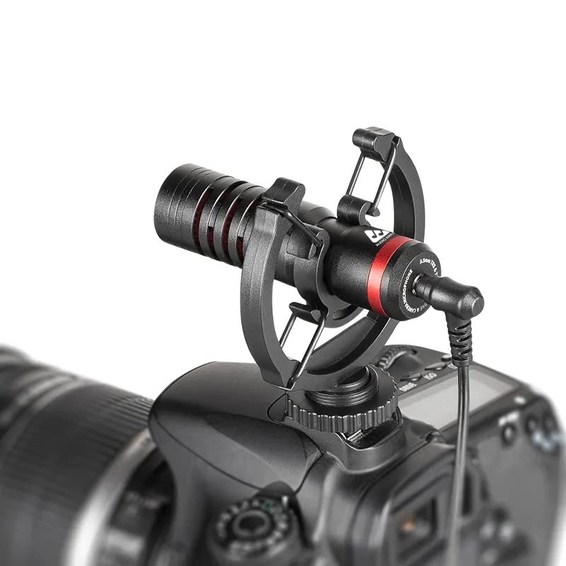 Refurbished - Audio Array Omnidirectional Condenser Shotgun Microphone with 3.5mm Connector with Battery for DSL & Smartphone (AM-C14)