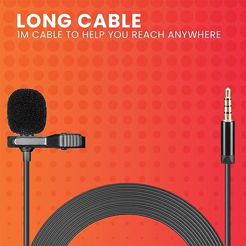 AM-C16 Lapel Microphone | 1M Long & Strong Cable