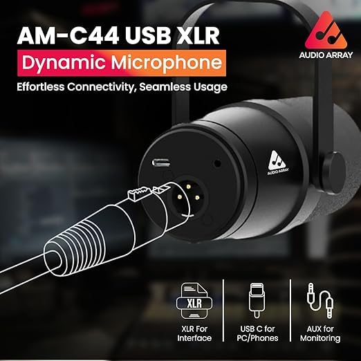 Audio Array Pro Podcast Bundle | USB/XLR Dynamic Microphone | PB-06
