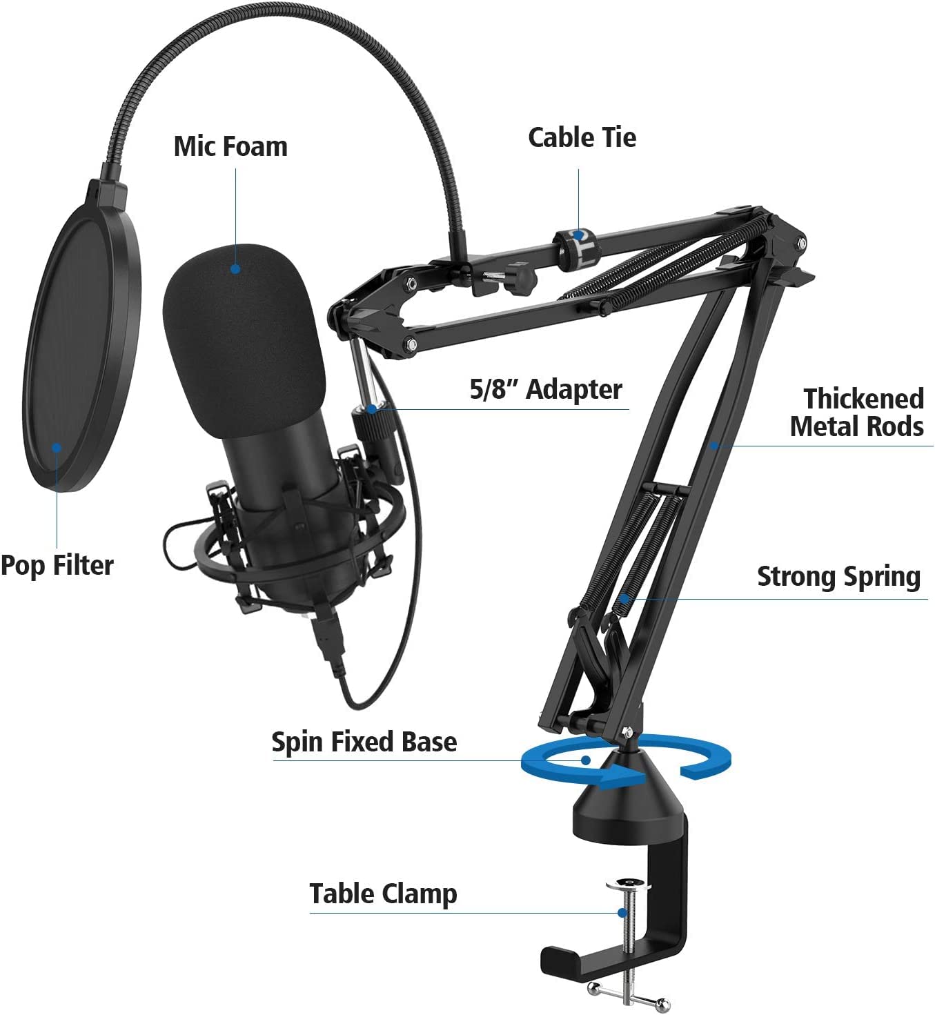 Refurbished - Audio Array AA-01 Suspension Boom Scissor Microphone Stand