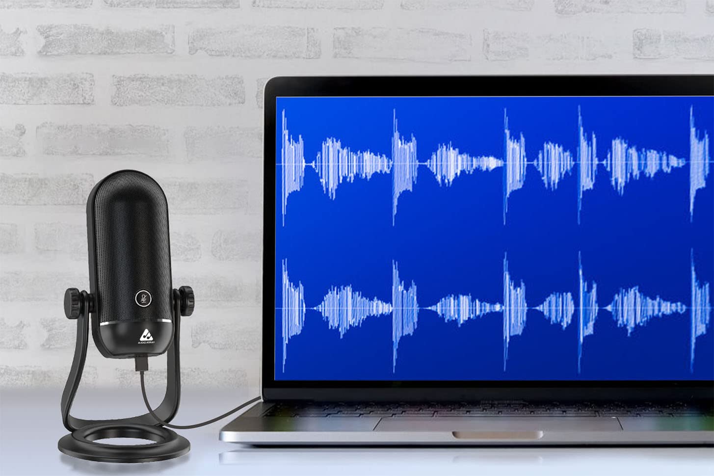 AM-C9 USB Plug & Play Condenser Microphone Kit | Metallic Base