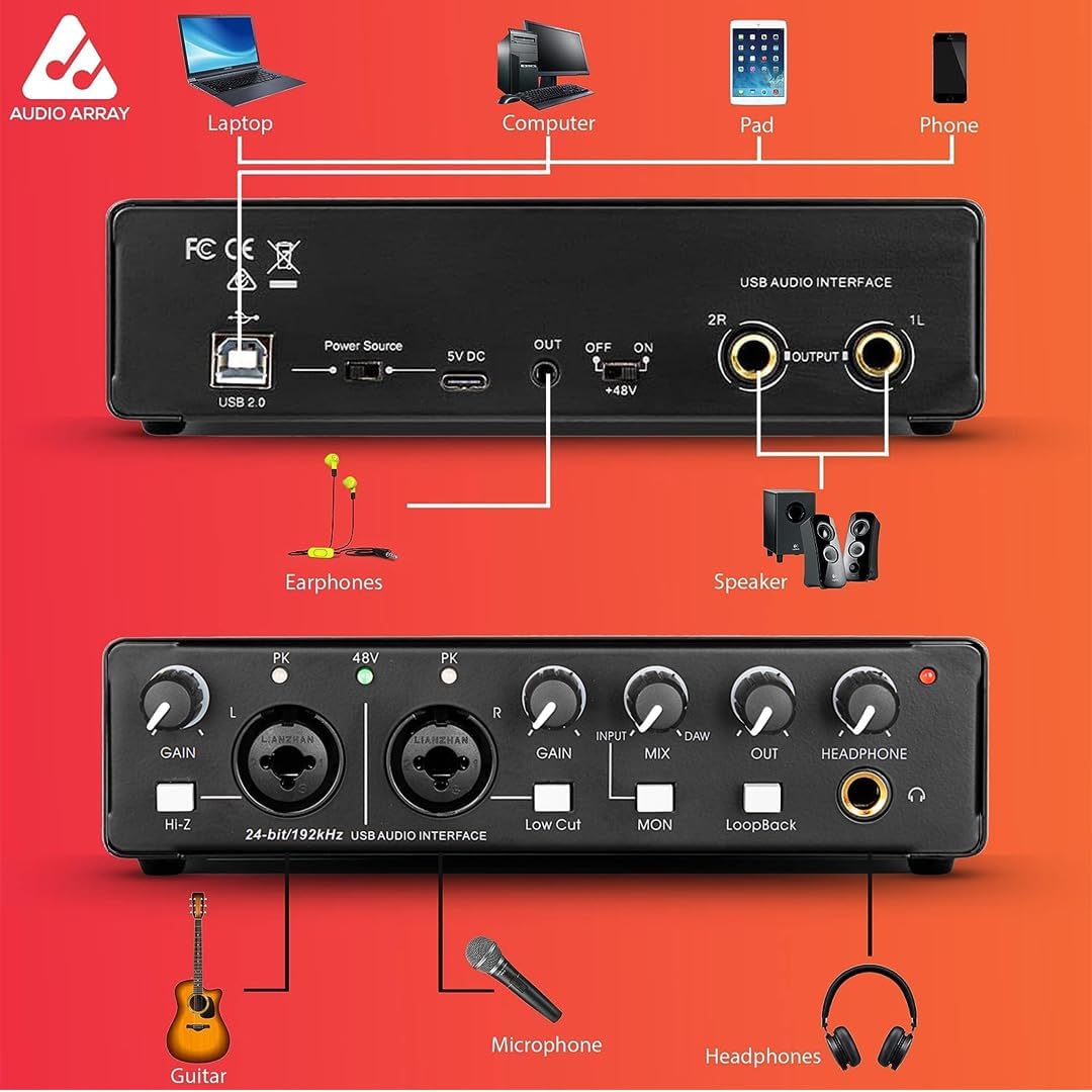 Refurbished - Audio Array AI-04 2x2 Audio Interface | Black