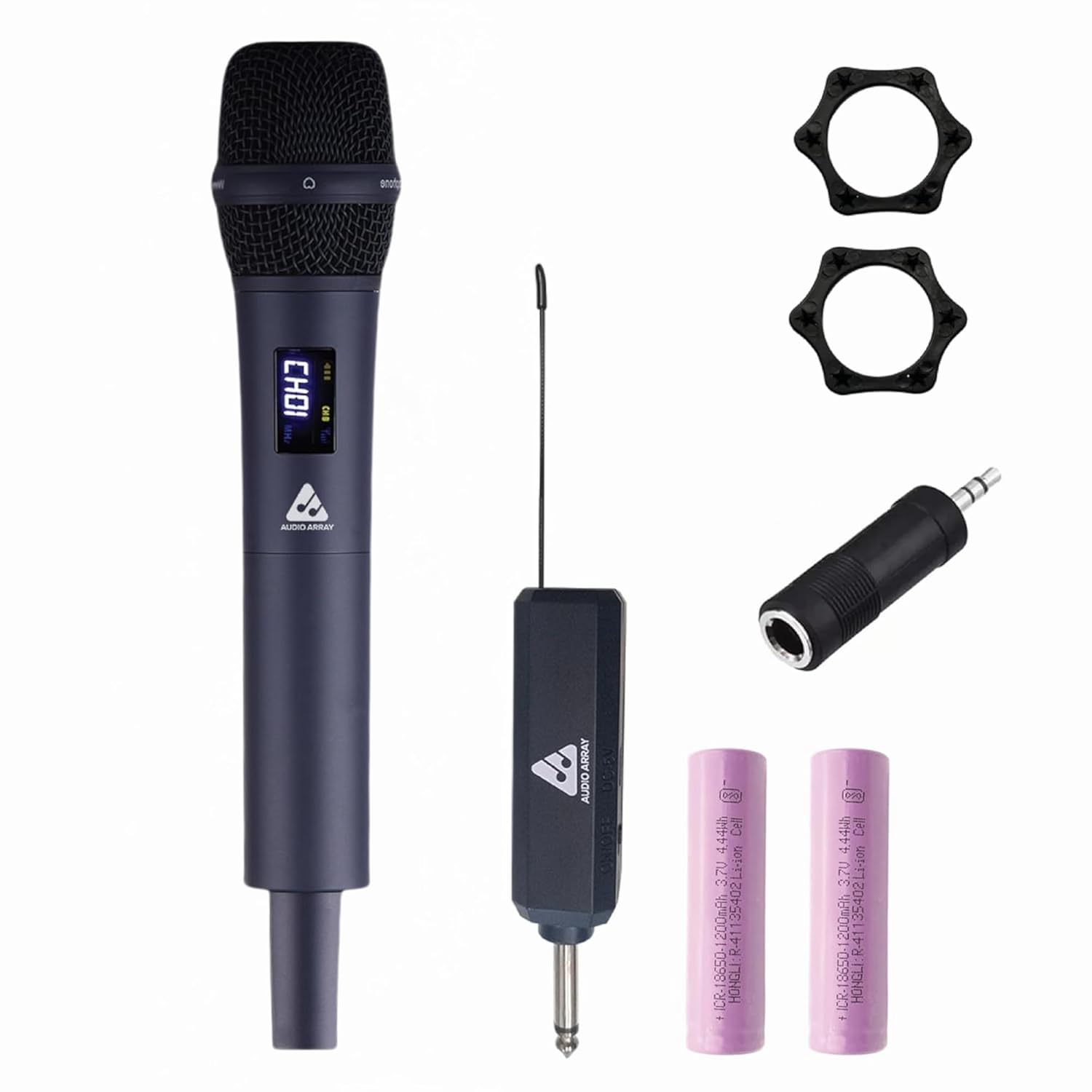Audio Array AM-W33 UHF Solo Wireless Microphone | 6+ Hours Receiver Battery Backup