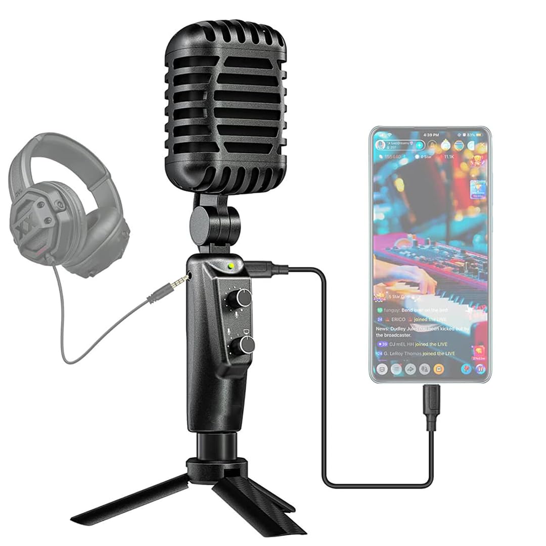 AM-C24 USB Plug & Play Retro Microphone Kit