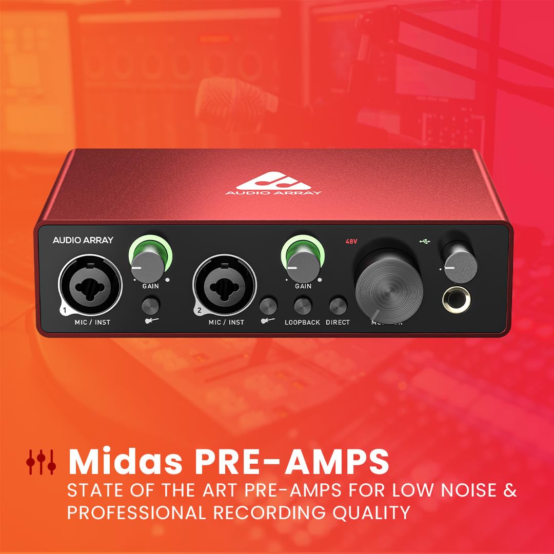 AI-02 2x2 Premium Audio Interface | Metallic Red