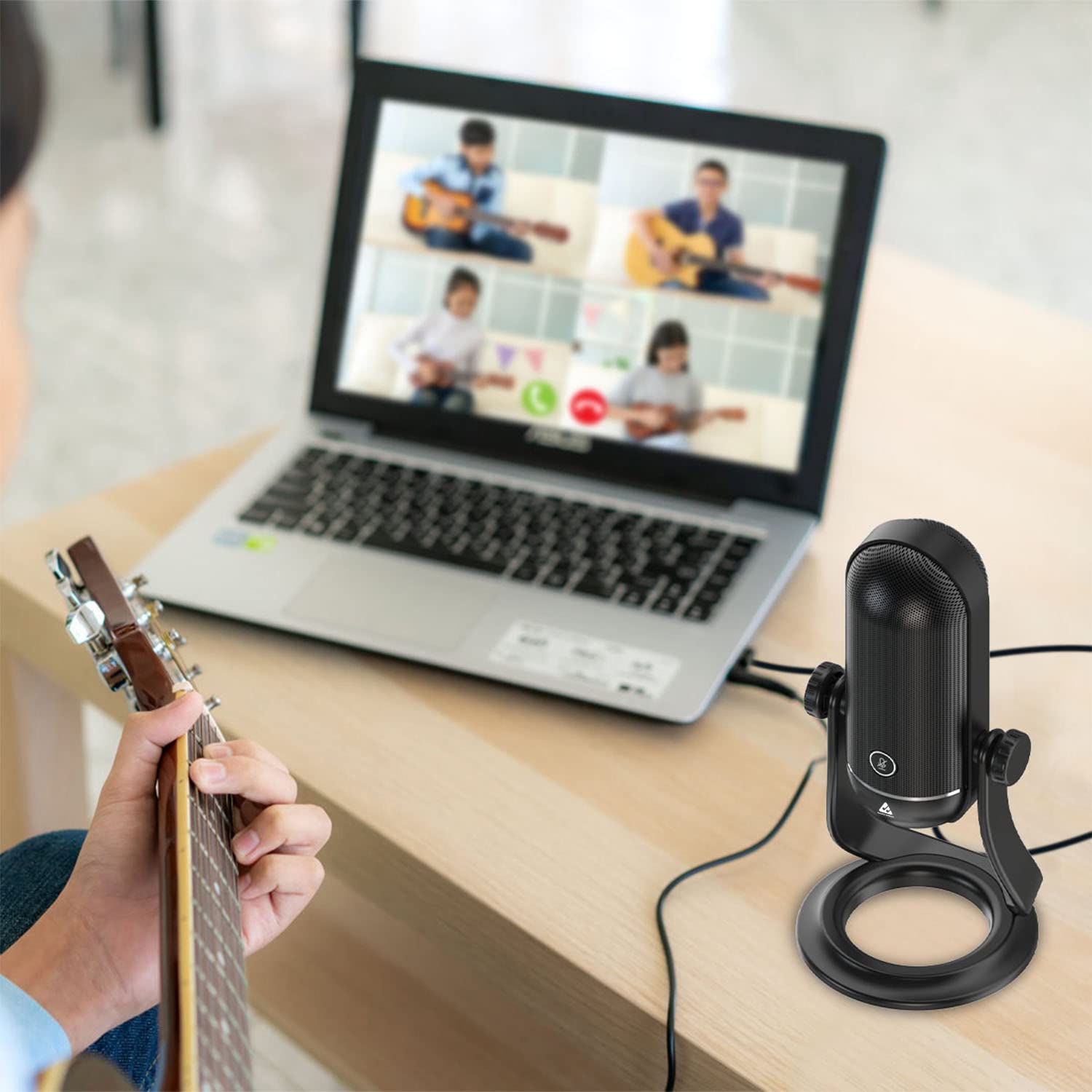 AM-C9 USB Plug & Play Condenser Microphone Kit | Metallic Base