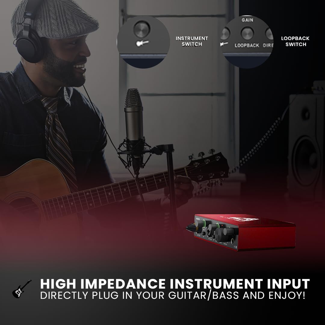 AI-02 2x2 Premium Audio Interface | Metallic Red