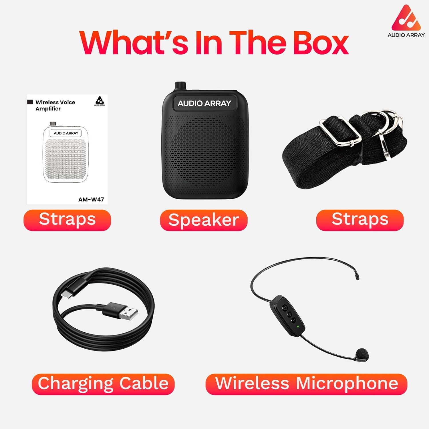 Audio Array AM-W47 Wireless Voice Amplifier with Bluetooth 5.3