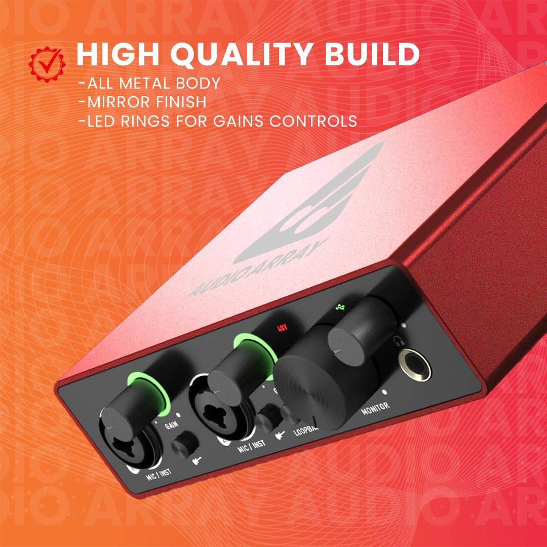 AI-02 2x2 Premium Audio Interface | Metallic Red