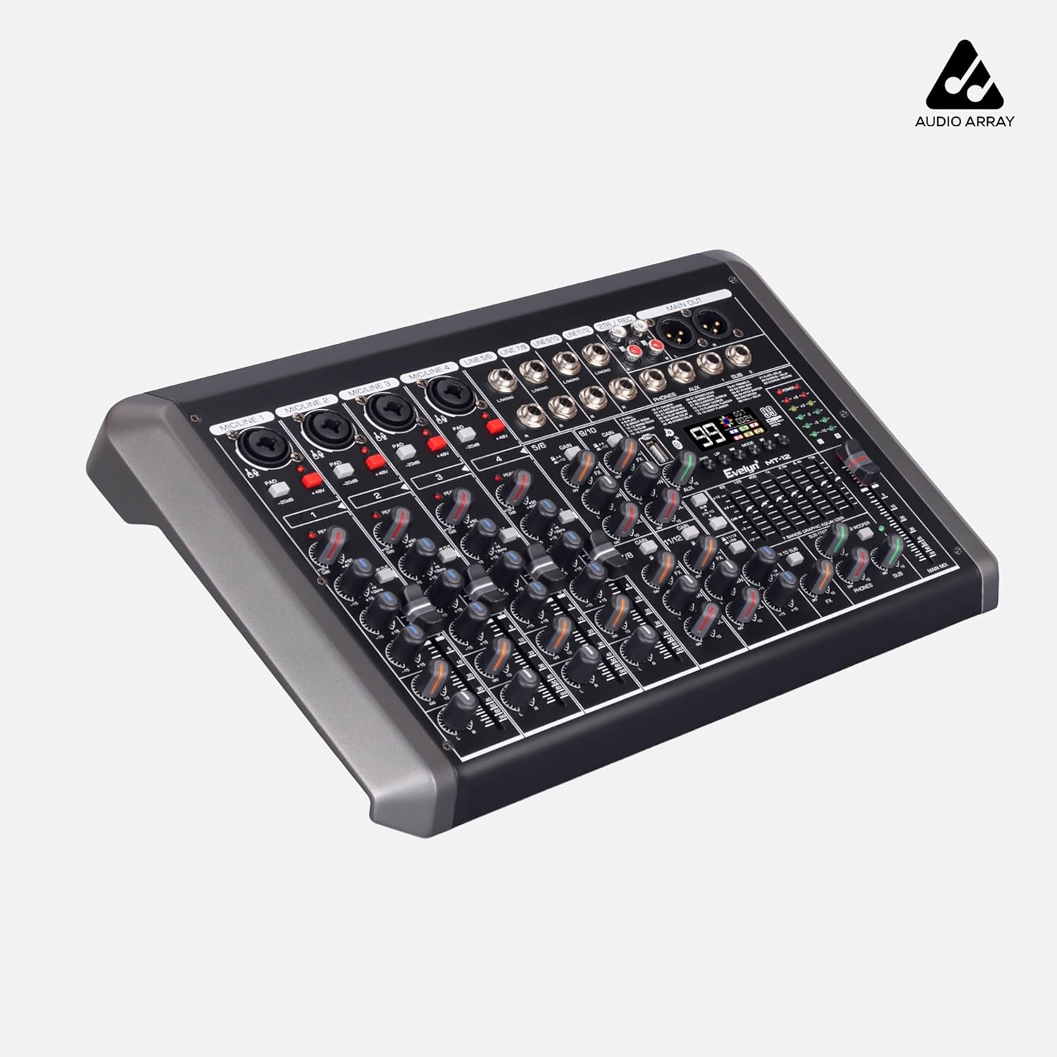 Audio Array MT-12 12 Analog+2 Digital Channel Hybrid Analog+USB Mixer