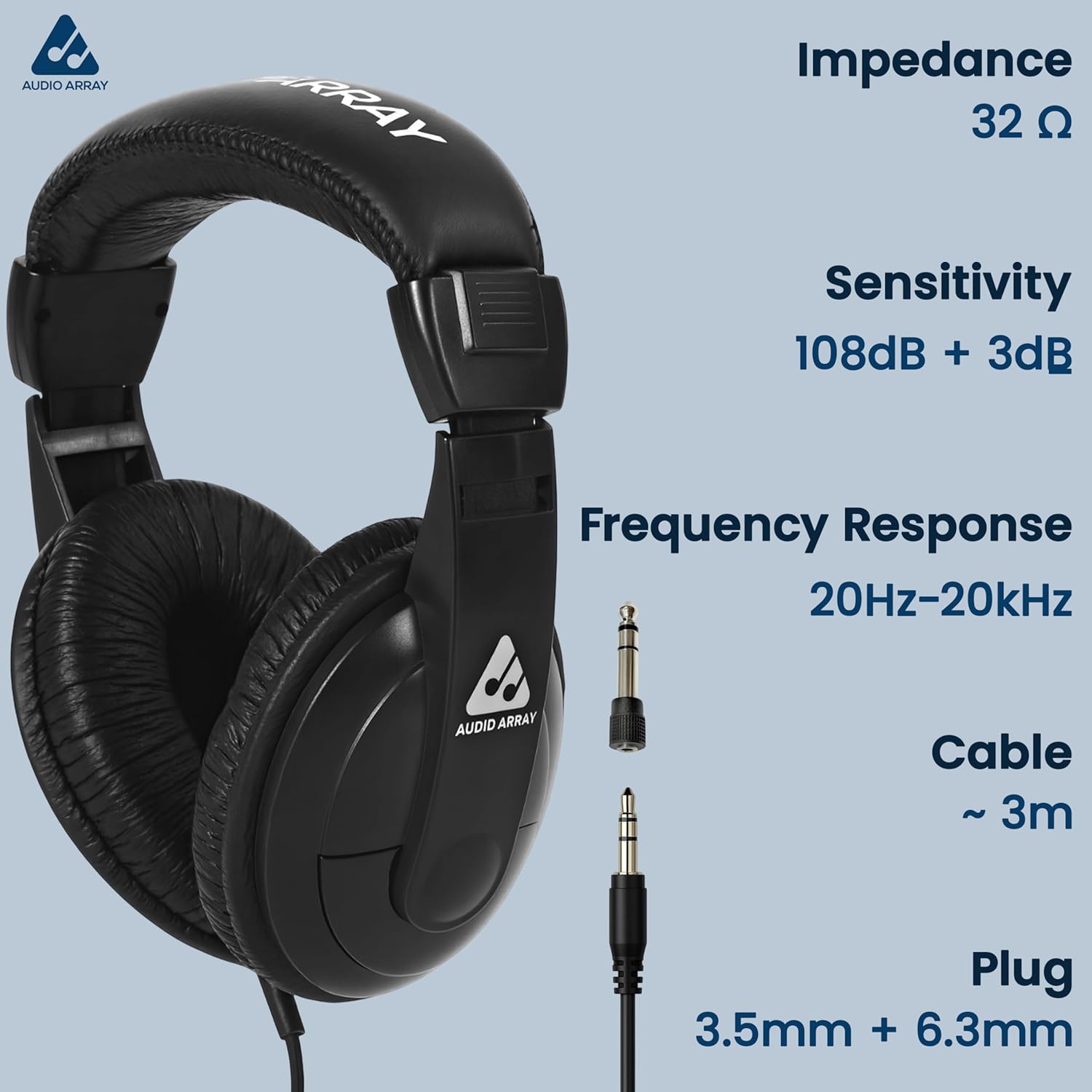 Audio Array Professional Dynamic Studio Bundle with Headphones | PB-11