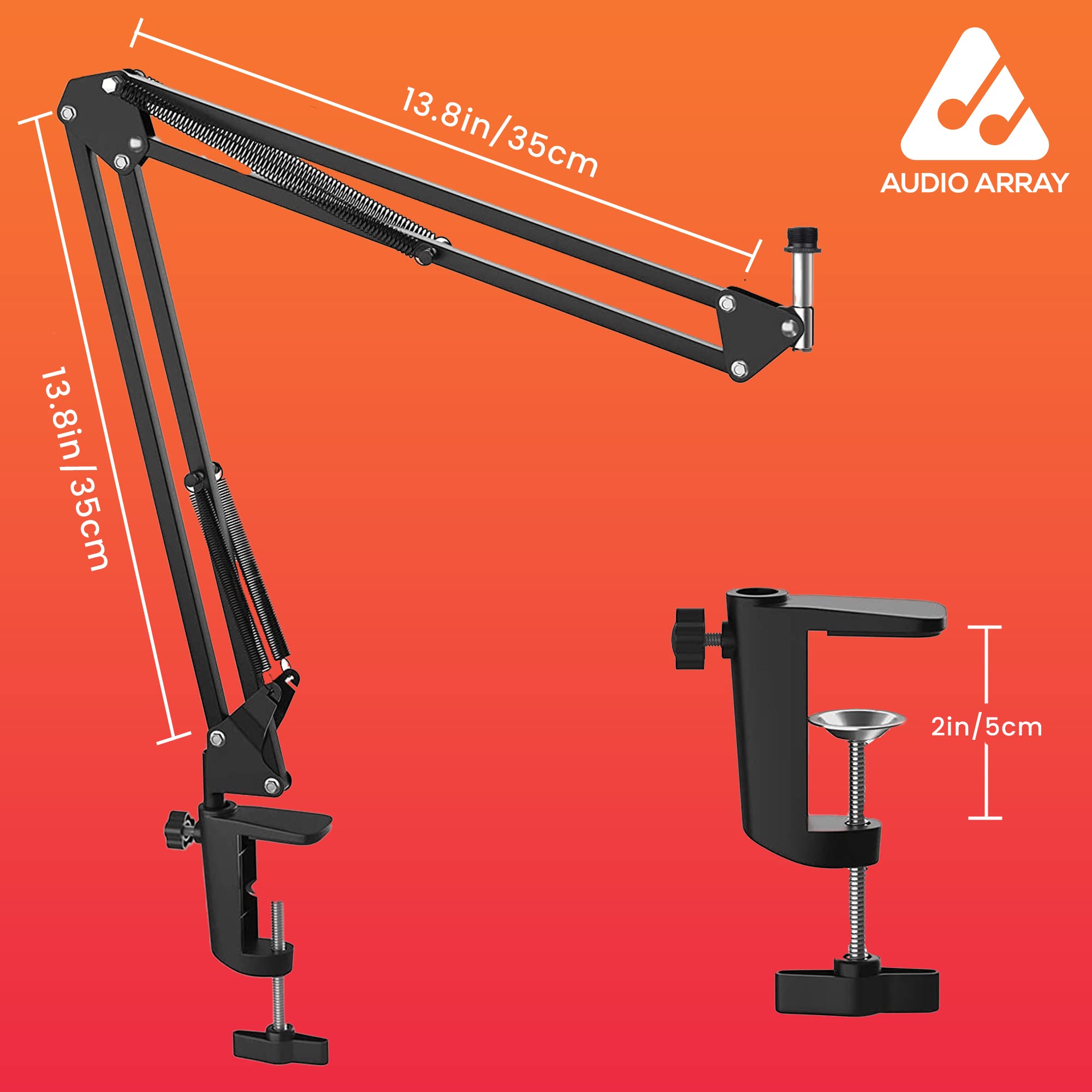 AM-C7 Plug & Play Condenser Microphone Kit with Boom Arm & Pop-filter