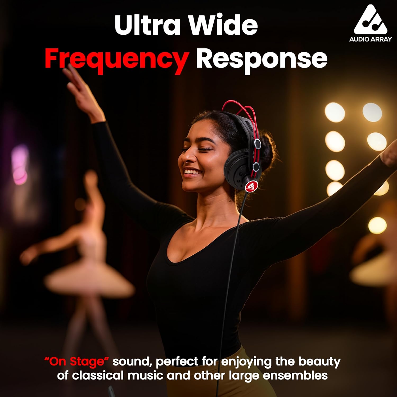 AH-60-RD Semi-Open Back Over-Ear Live Monitoring Headphones