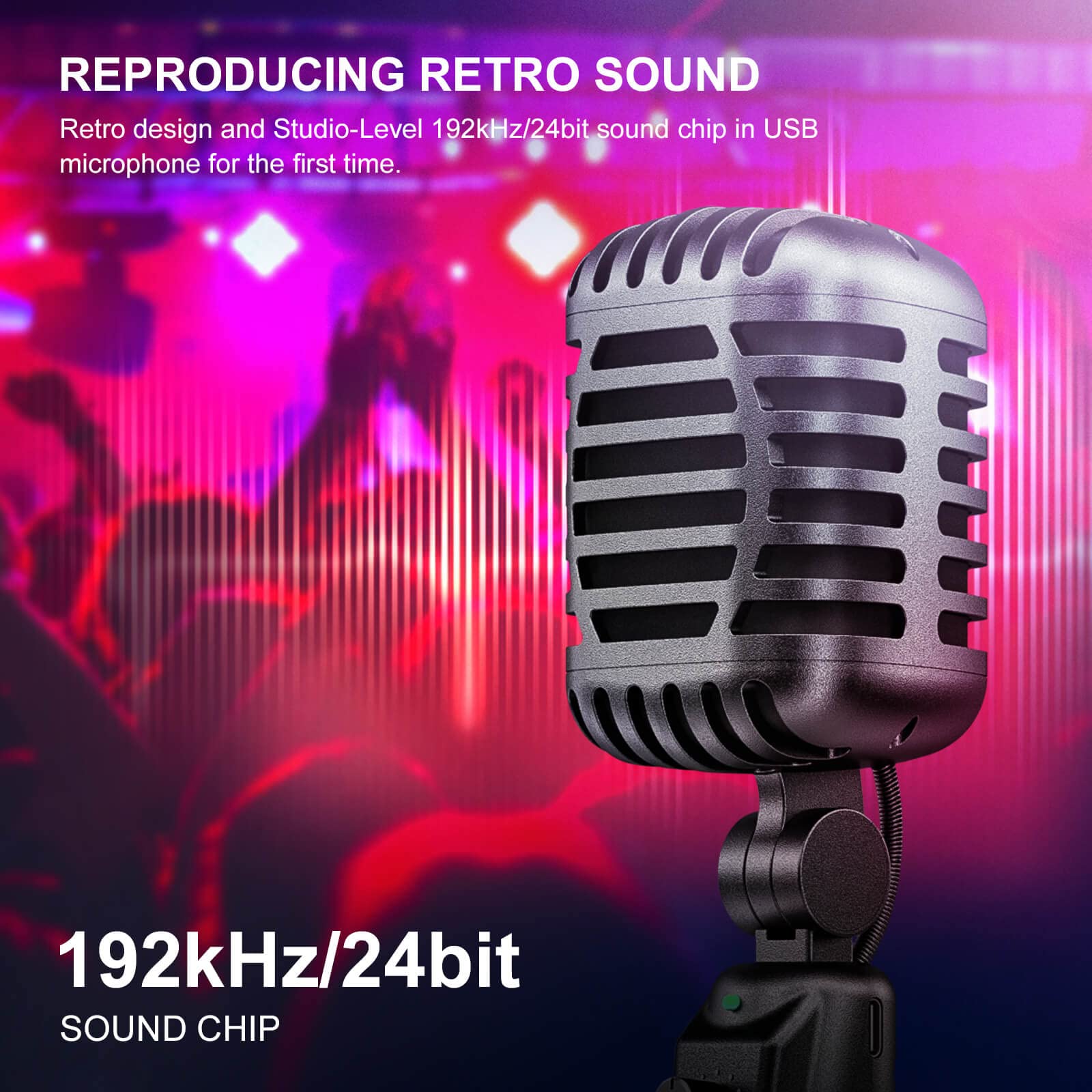 AM-C24 USB Plug & Play Retro Microphone Kit