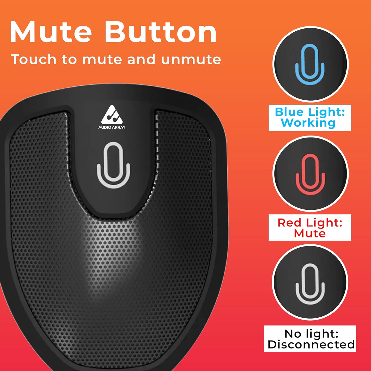 Refurbished - Audio Array AM-C28 Plug & Play USB Professional Omnidirectional Multi-Person Conference Room Condenser Microphones