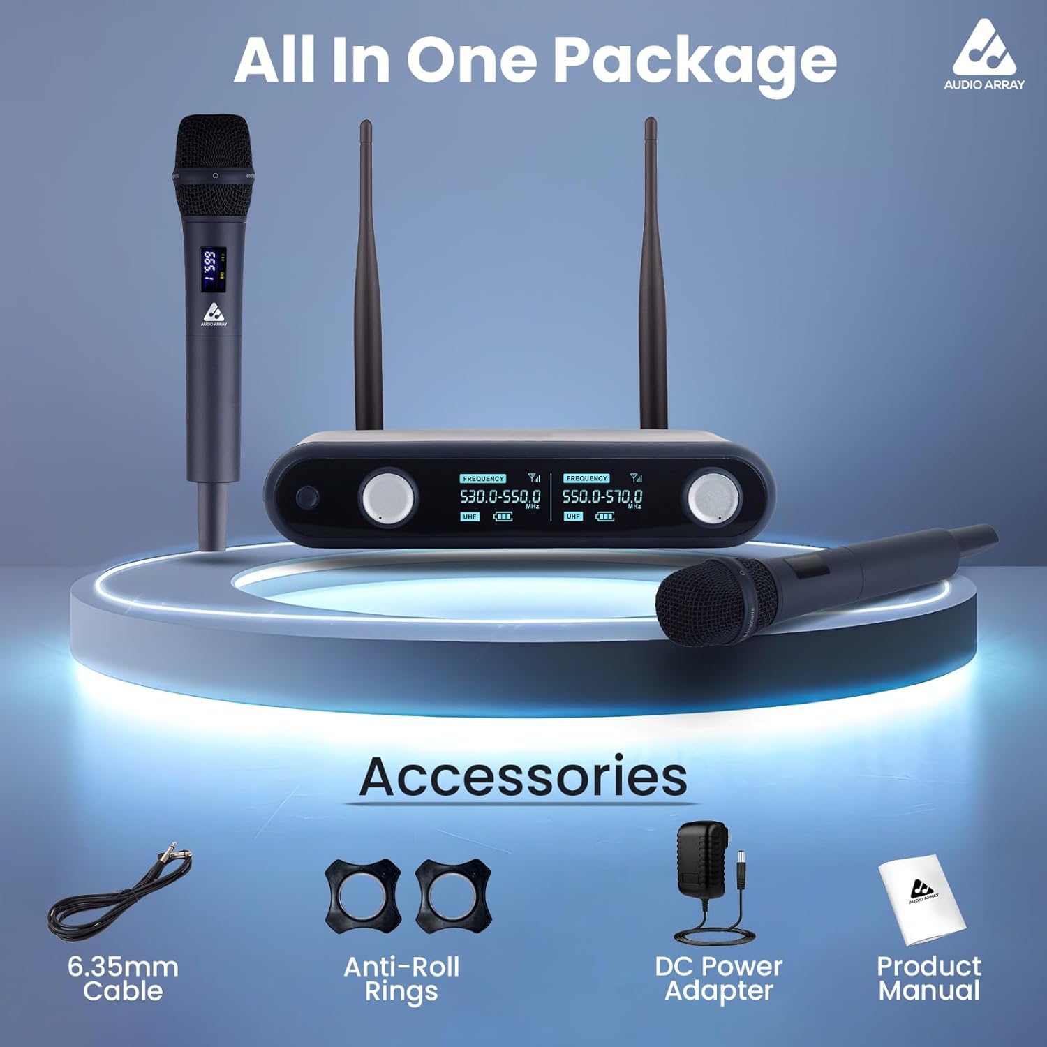 Buy Audio Array AM-W36 UHF Dual Wireless Premium Metal Microphone