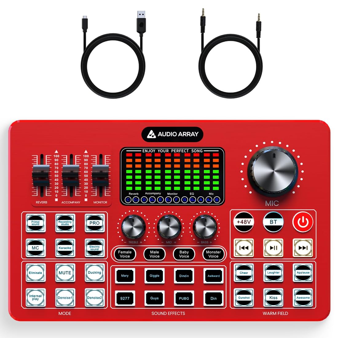 Audio Array AI-10 Professional Live Soundcard Mixer with Bluetooth