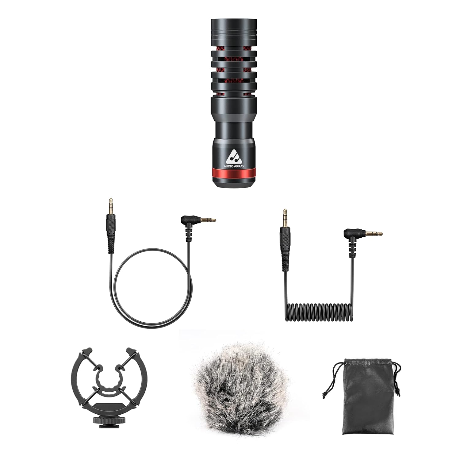 Refurbished - Audio Array Omnidirectional Condenser Shotgun Microphone with 3.5mm Connector with Battery for DSL & Smartphone (AM-C14)