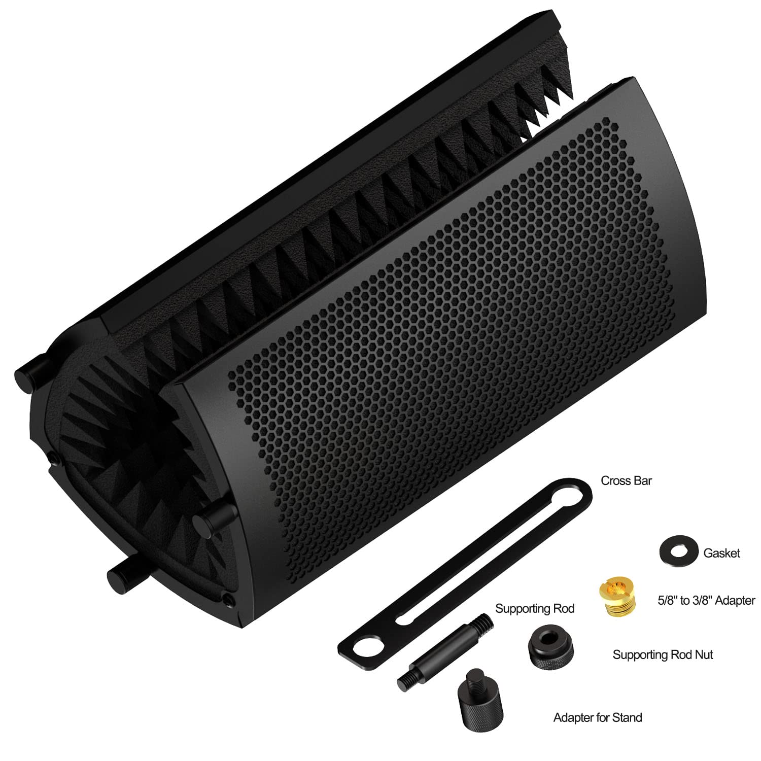 Audio Array AA-02 3-Panel Curved Isolation Shield with Insulation, Absorption & Reflection