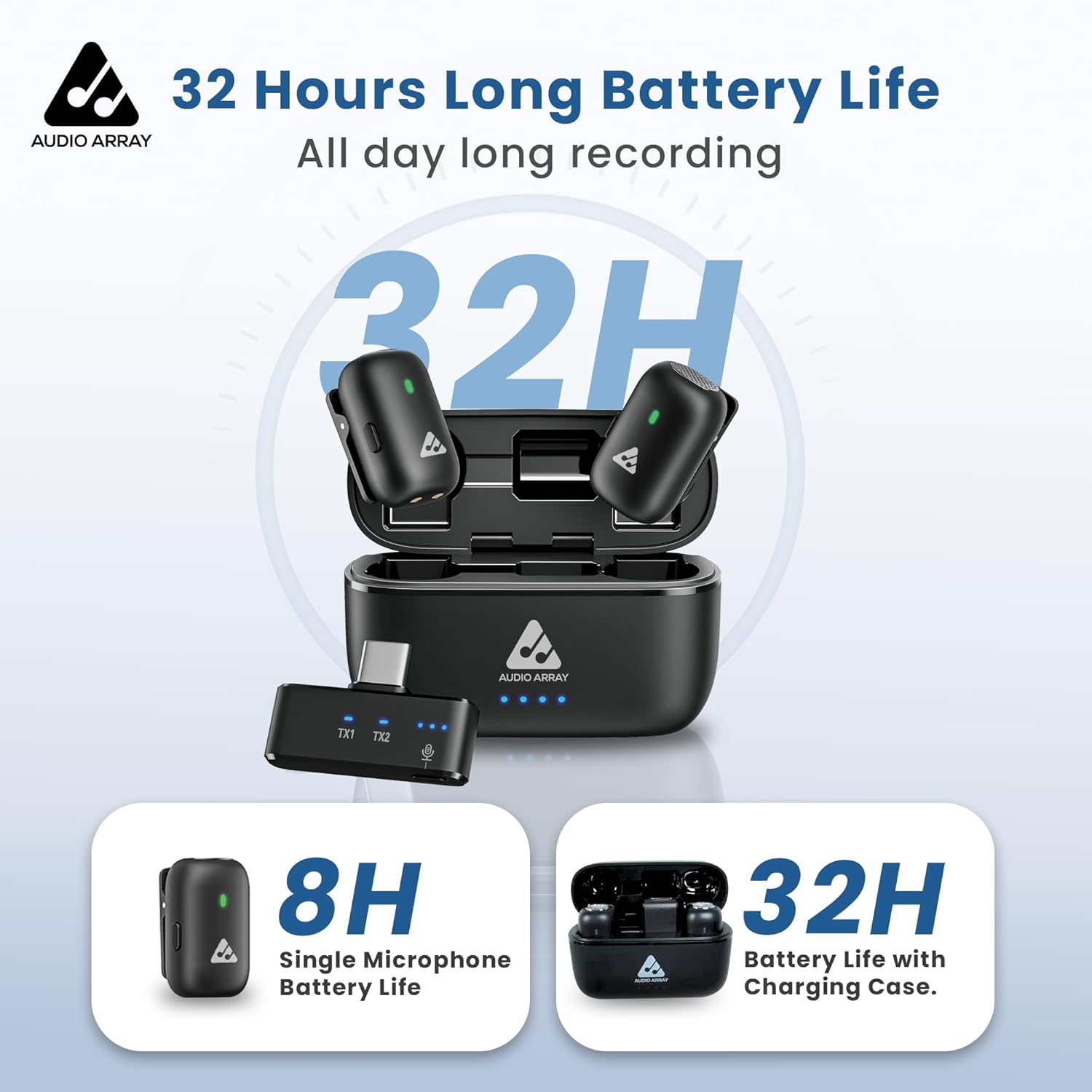 Audio Array Mini Wireless Lavalier Microphone AM-W19