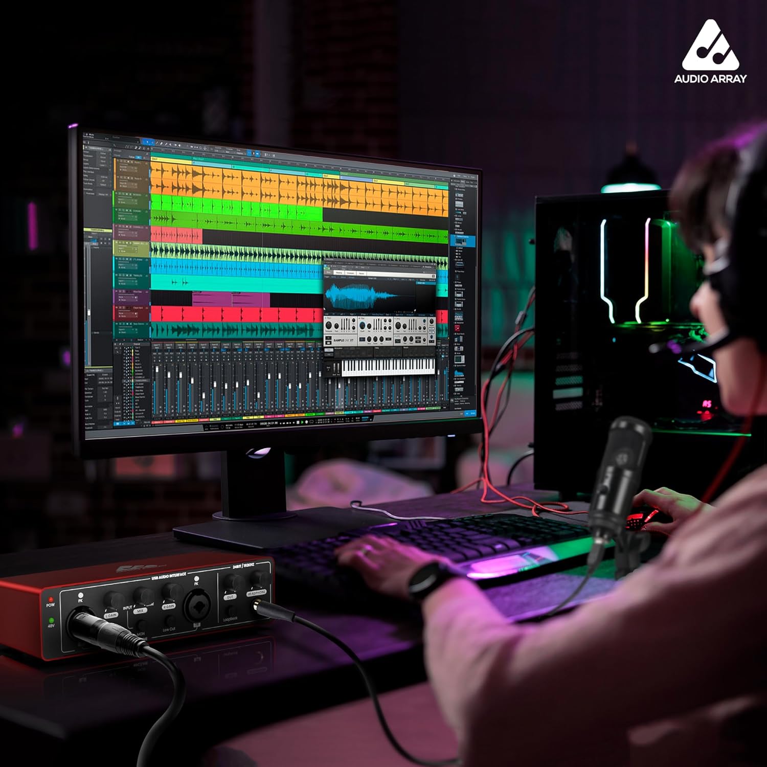 AI-04 2x2 Audio Interface | Metal Body | Red