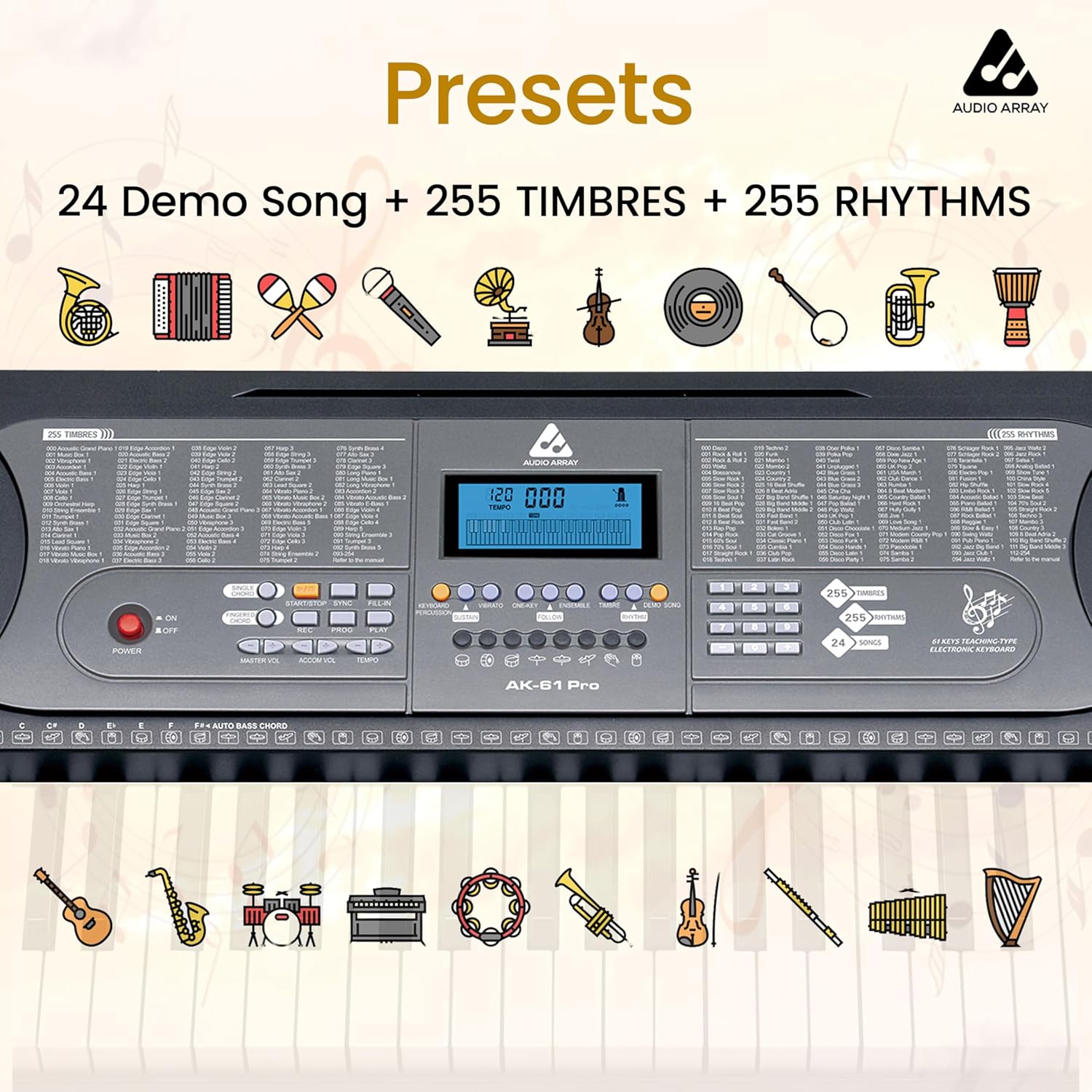 Audio Array AK61 Pro Music Production Keyboard