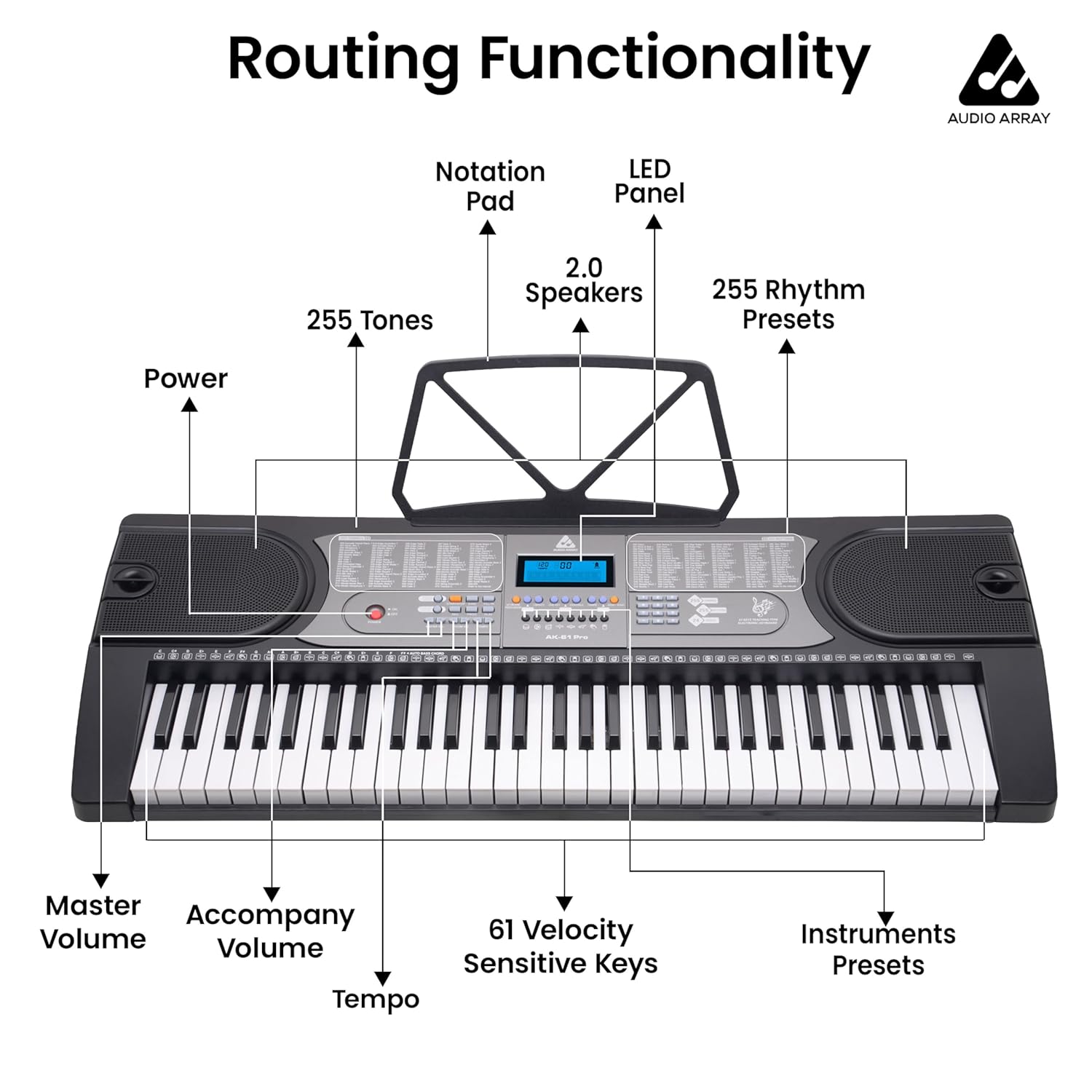 Audio Array AK61 Pro Music Production Keyboard