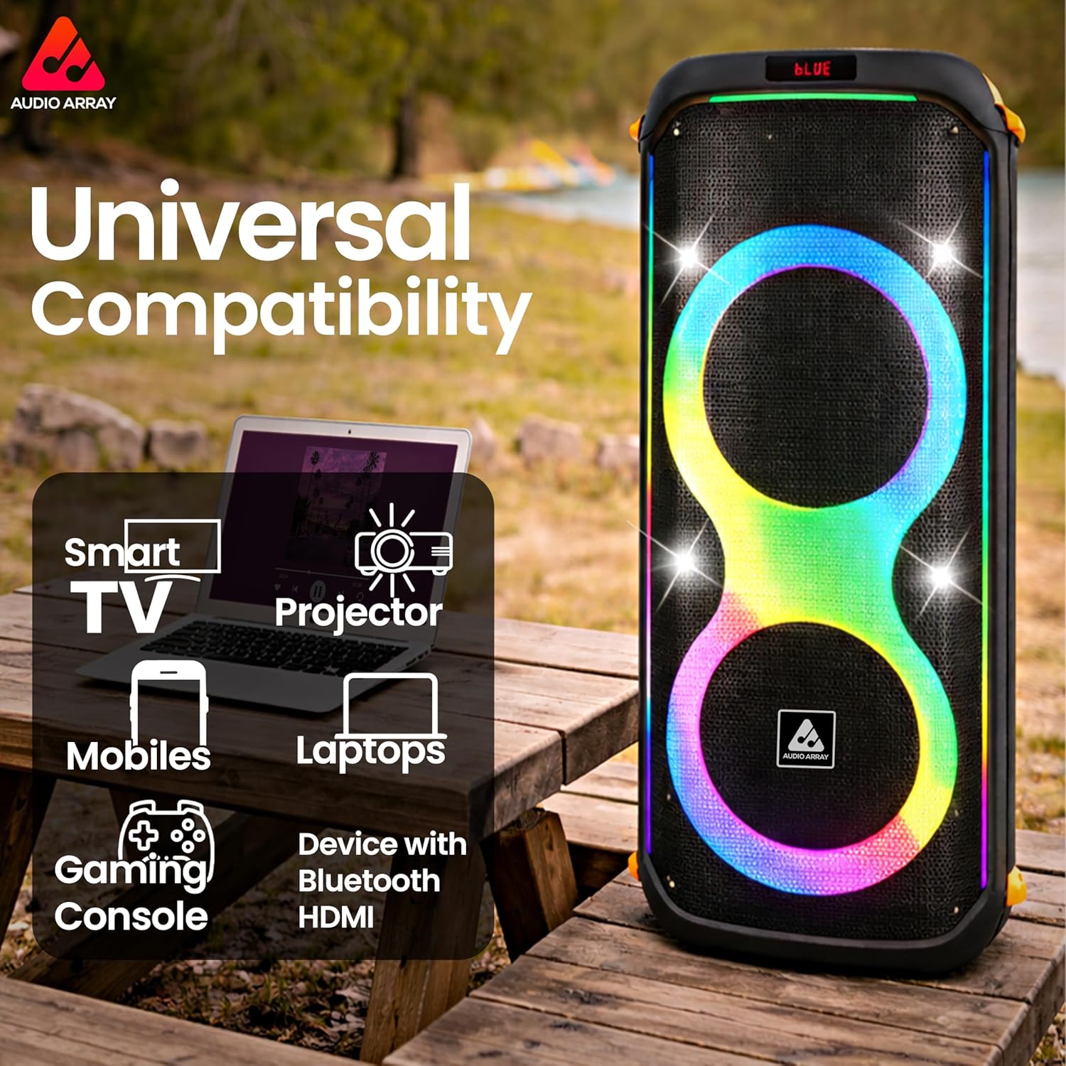 Audio Array SoniqX 160W Trolley BT Party Speaker AM-S6