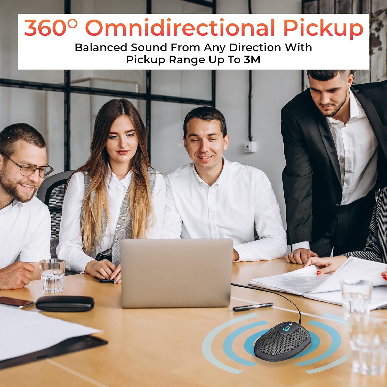 Refurbished - Audio Array AM-C28 Plug & Play USB Professional Omnidirectional Multi-Person Conference Room Condenser Microphones