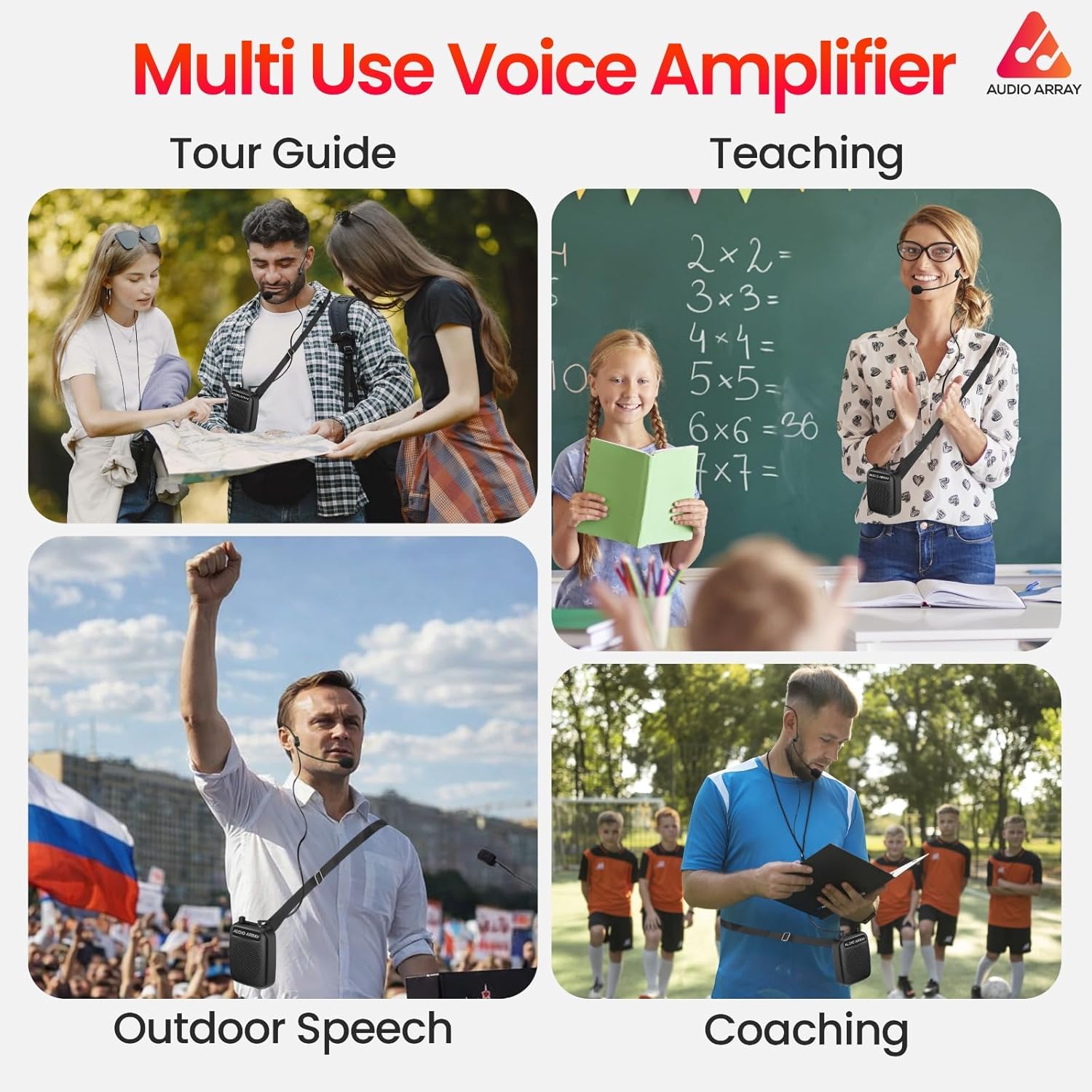 Audio Array AM-W47 Voice Amplifier, 10W Speaker & Wired Mic