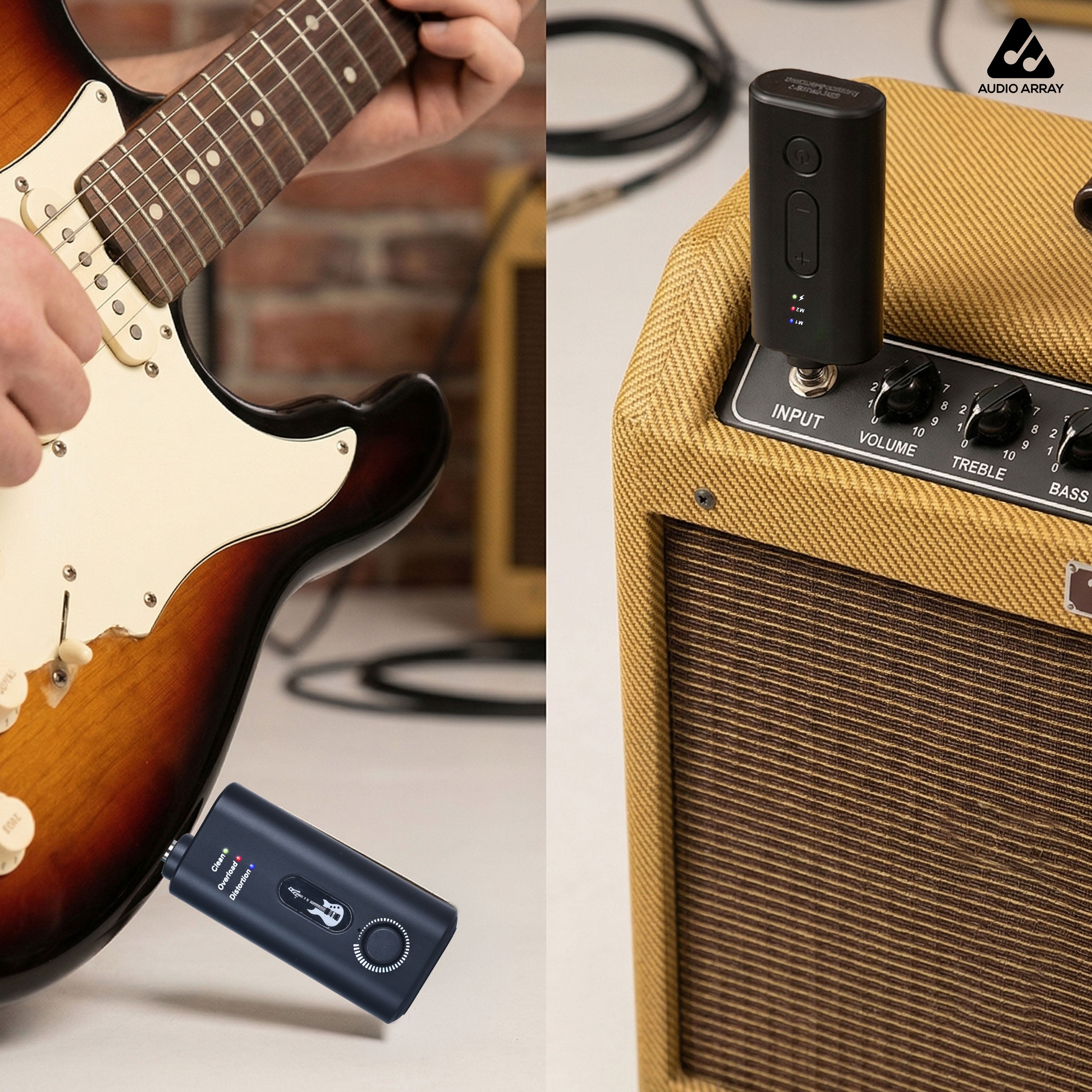 Audio Array Guitar Transceiver | 2.4GHz Wireless Audio System | 24Bit/48kHz Audio | AE831