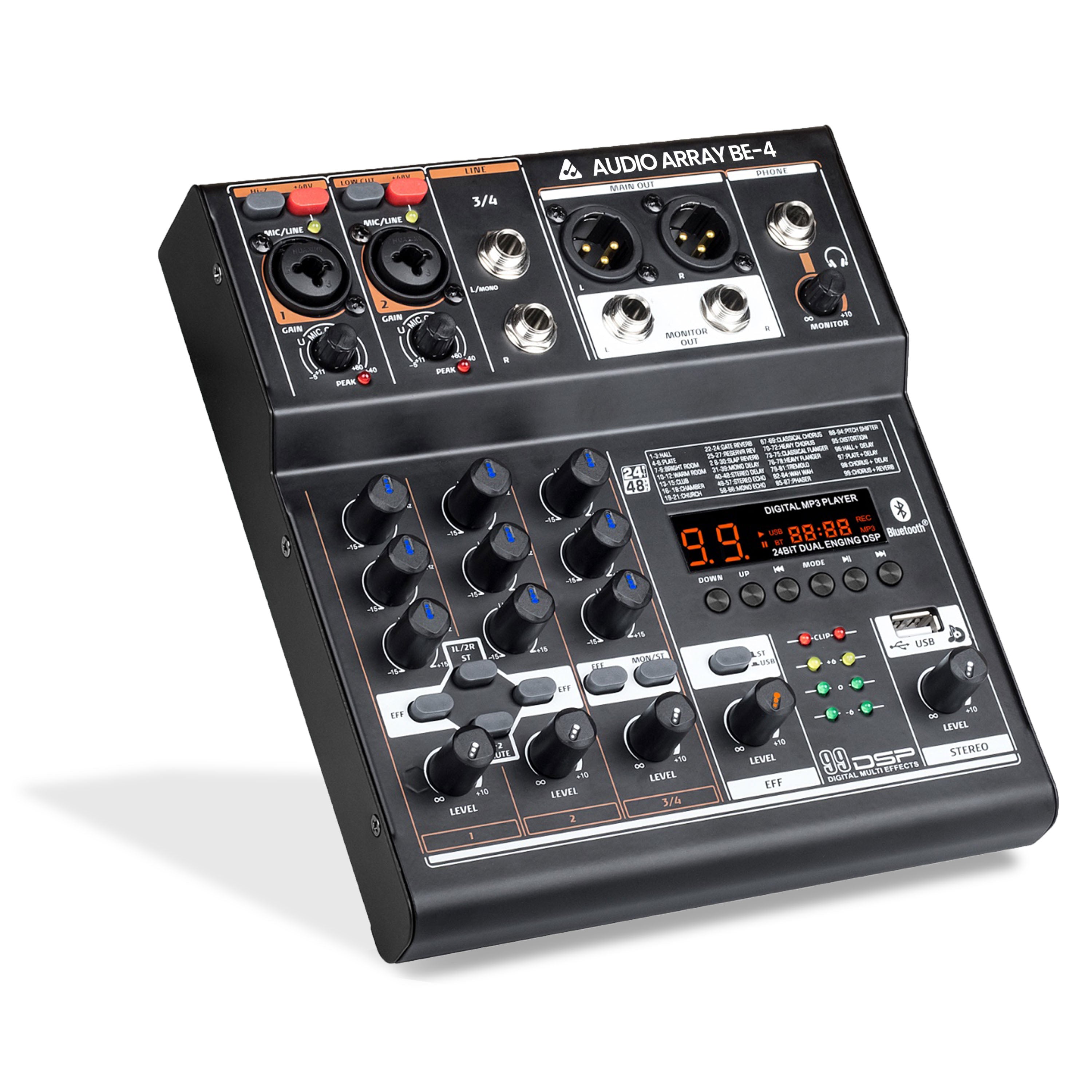 Audio Array BE-4 4 Channel Mixer With OTG