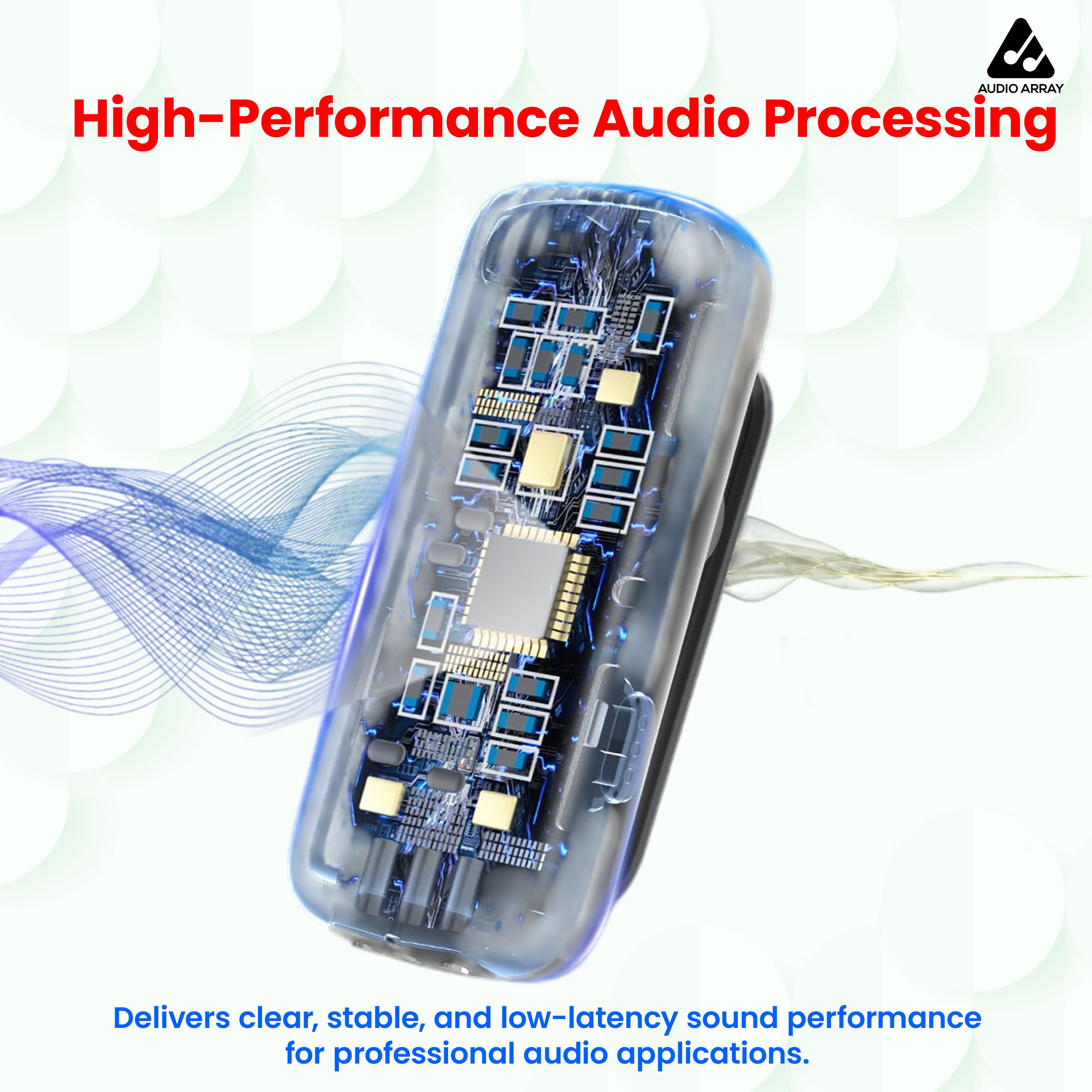 Audio Array Wireless IEM Audio System | 20-30m Range | OTG Output | for Recording & Streaming | JTG800