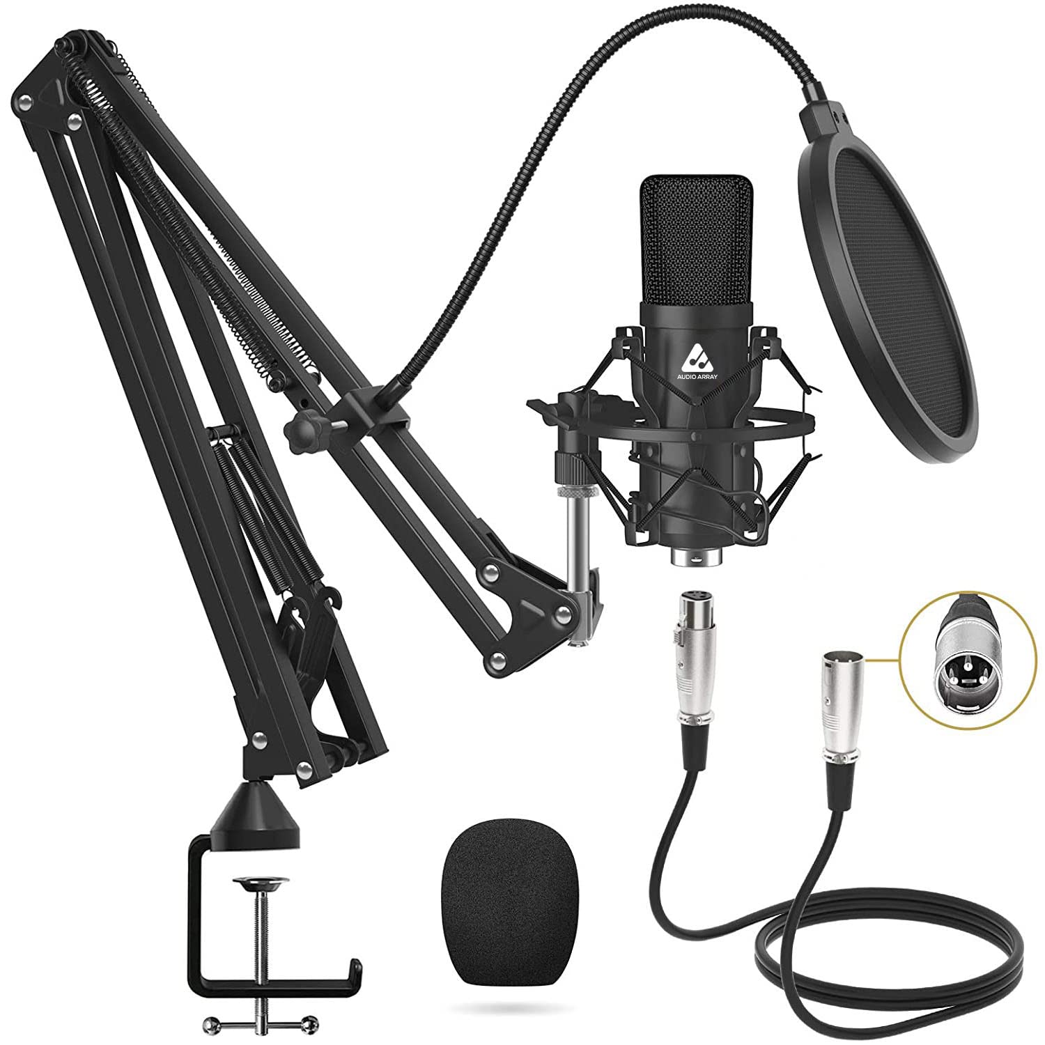 Unlock Studio-Grade Audio with the Audio Array AM-C2 XLR Condenser Microphone Kit