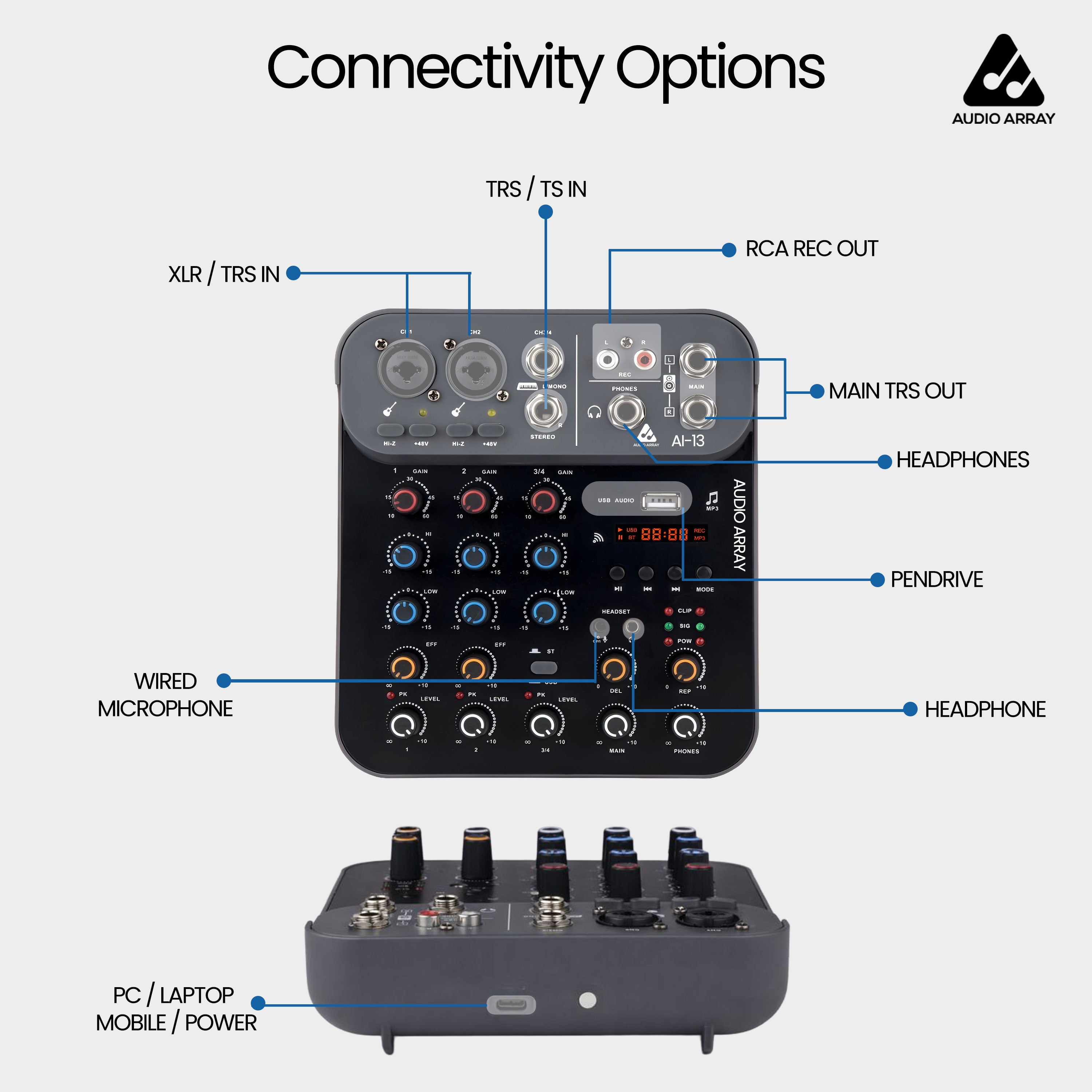 Audio Array AI-13 4 channels Mixer