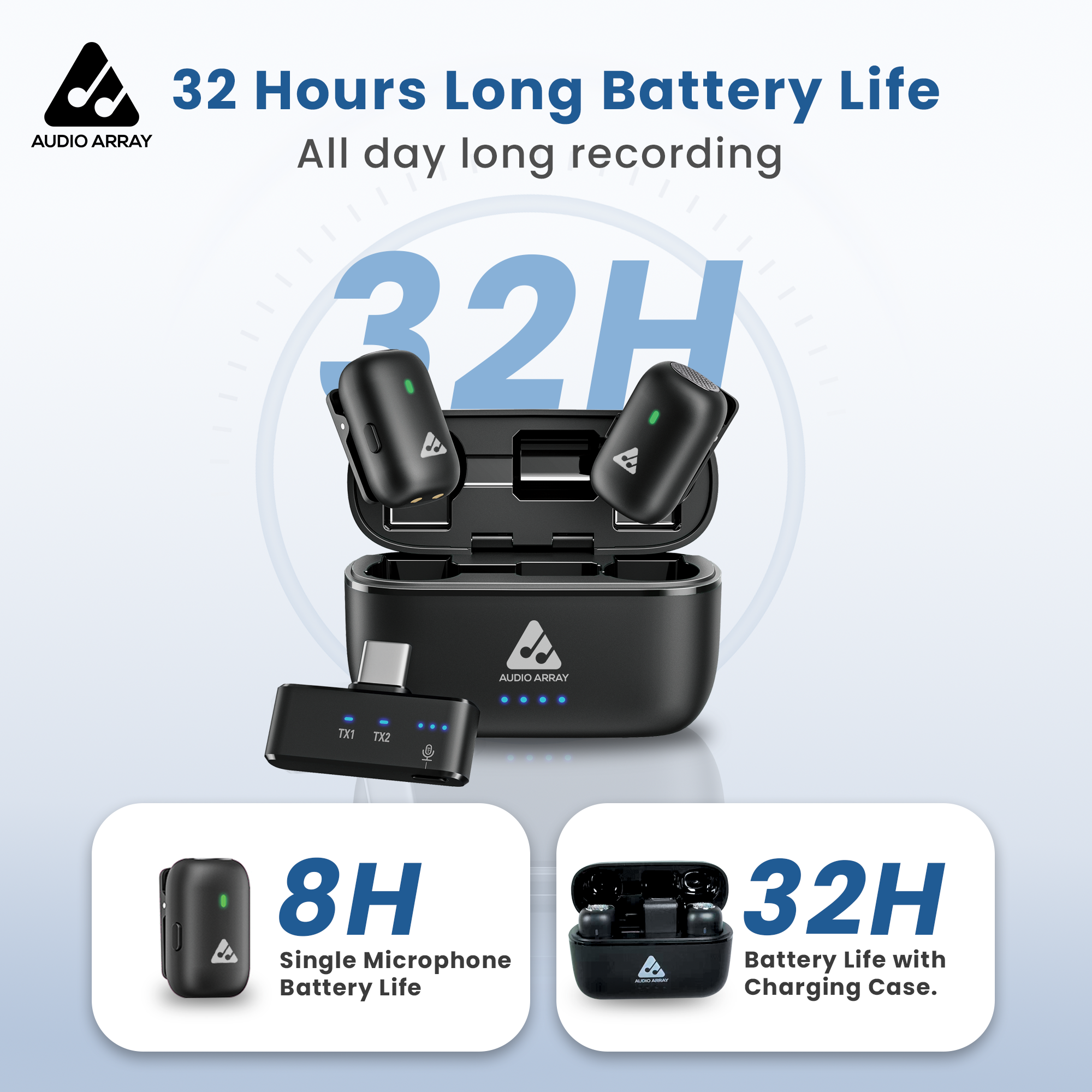 Audio Array Mini Wireless Lavalier Microphone AM-W19