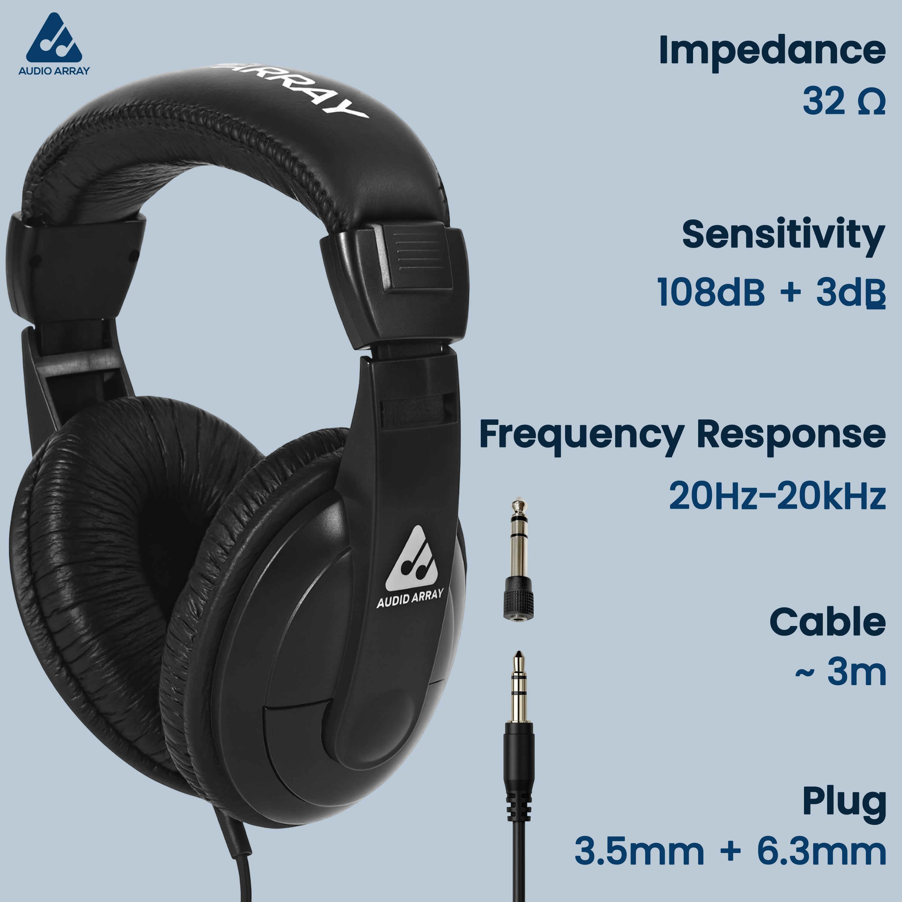 AH-45-BK Studio Monitoring & Live Recording Headphones