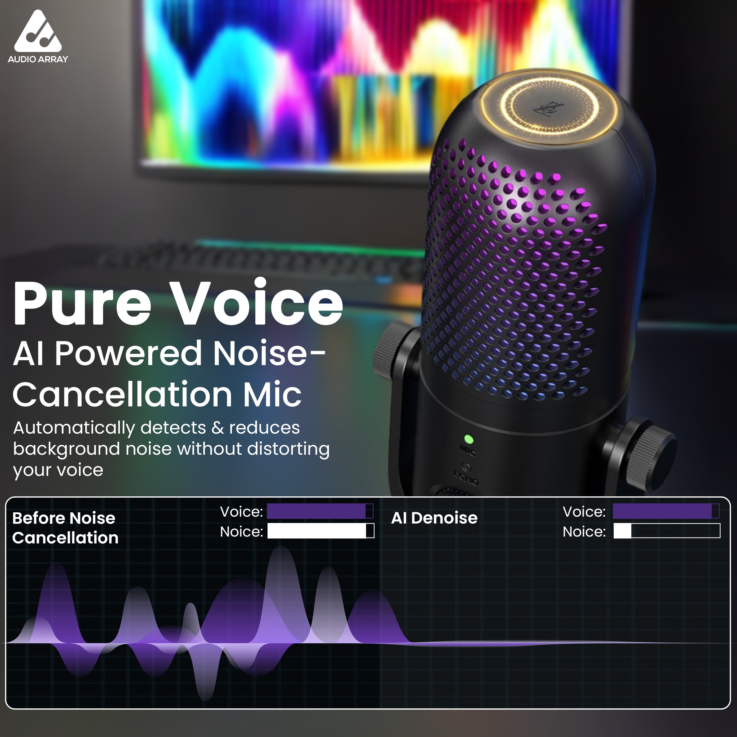 Audio Array AM-C47 RGB USB Condenser Mic Kit