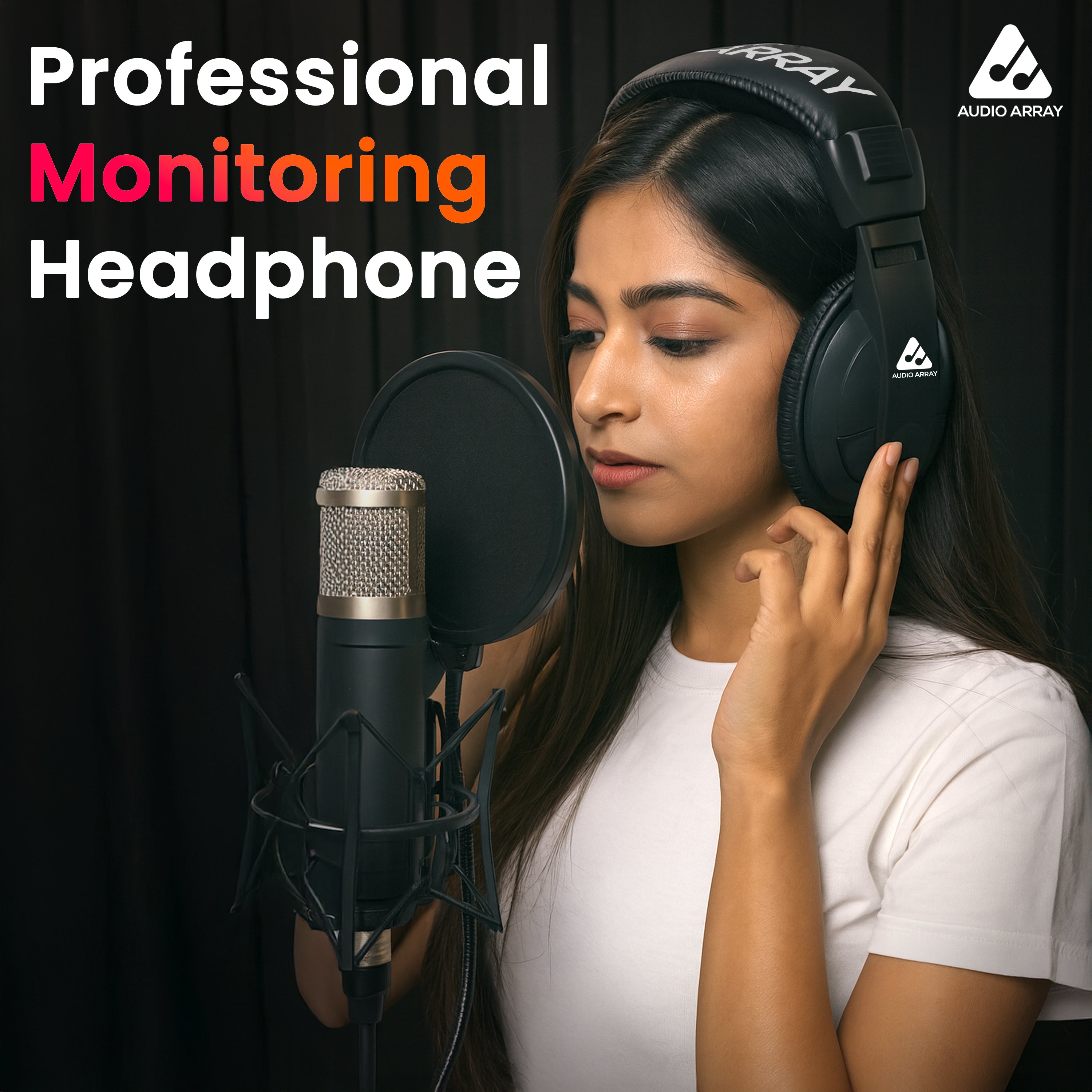 AH-45-BK Studio Monitoring & Live Recording Headphones