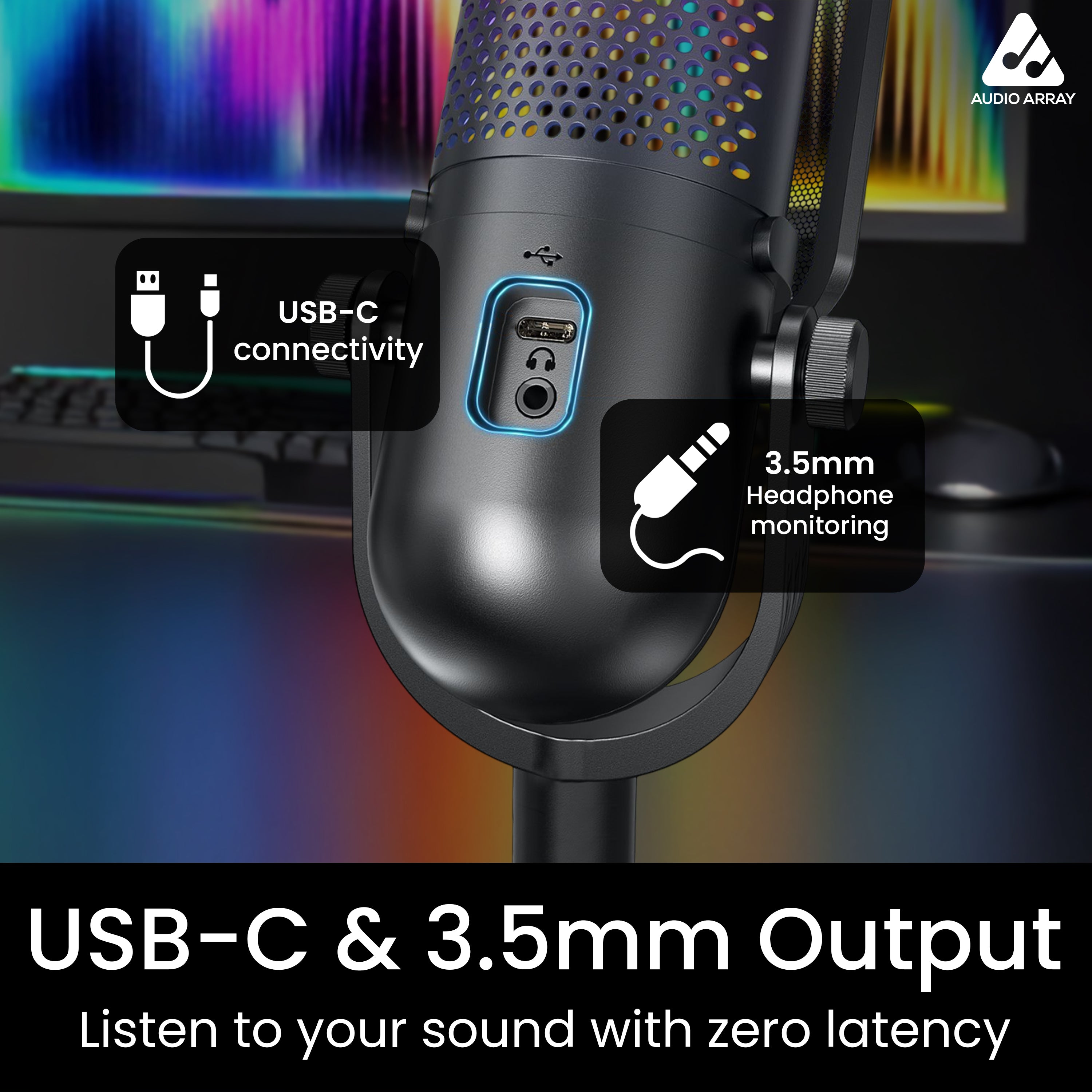 Audio Array AM-C47 RGB USB Condenser Mic Kit