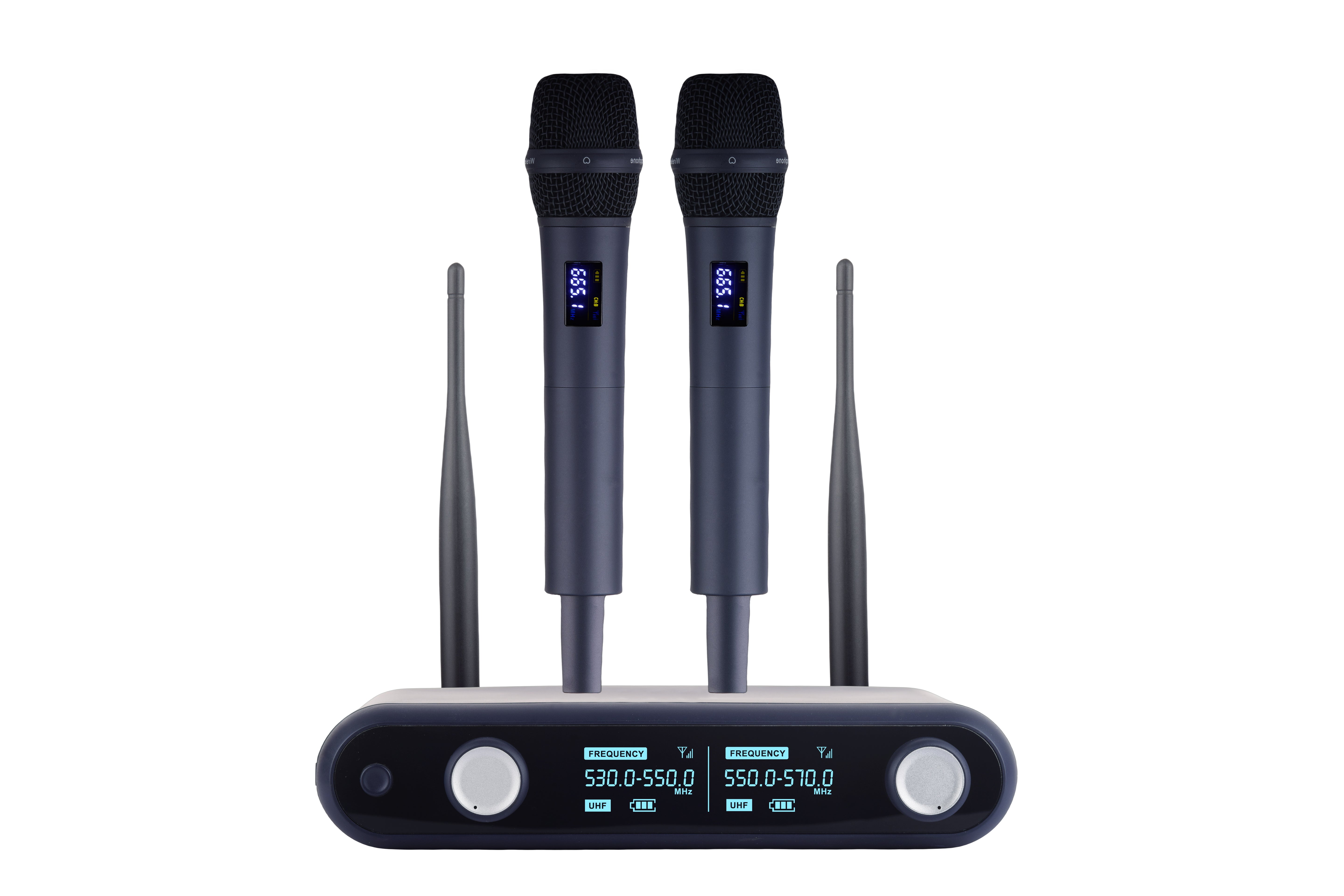 Audio Array AM-W36 UHF Dual Wireless Premium Metal Microphone | 2X XLR Outs & 1/4" Mix Out