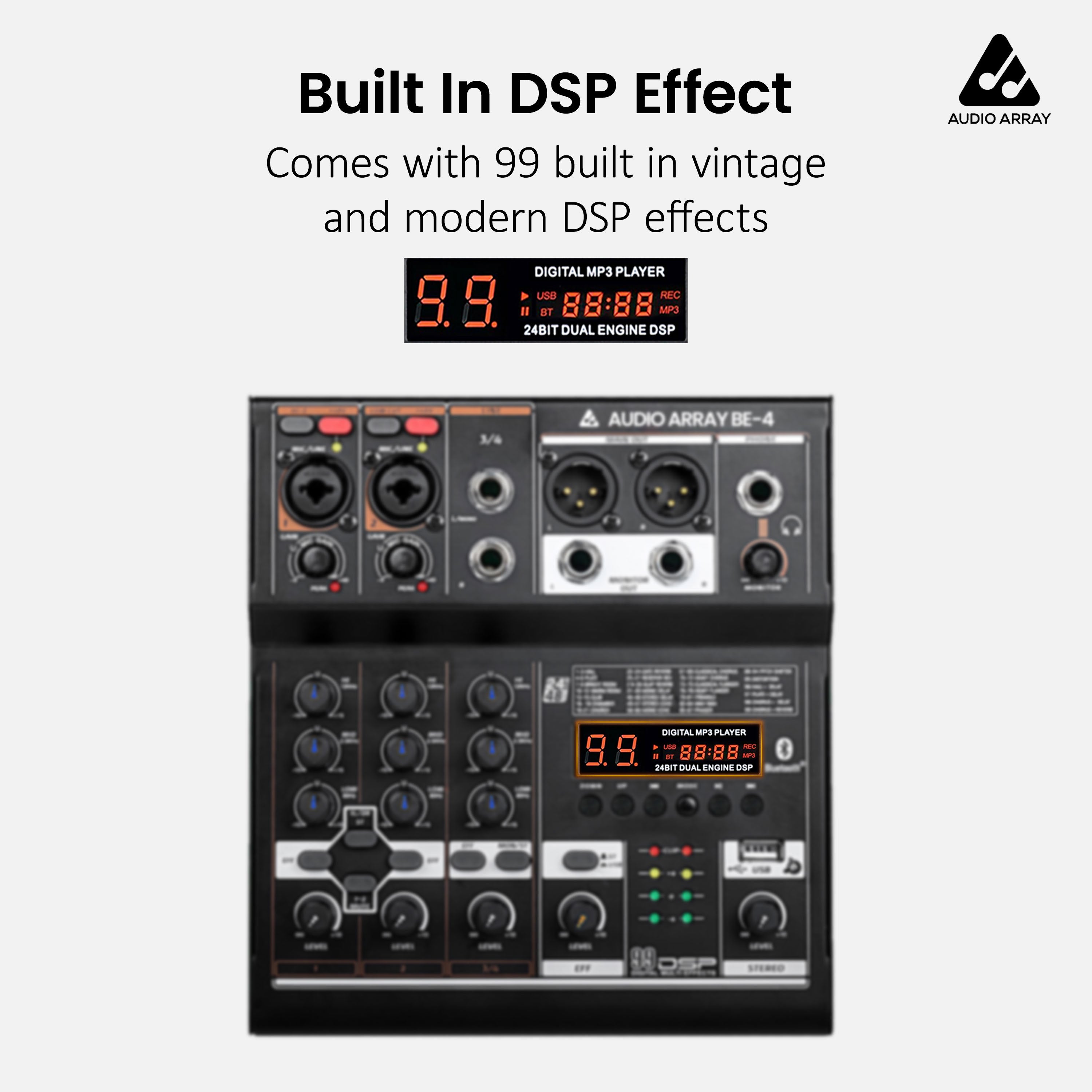 Audio Array BE-4 4 Channel Mixer With OTG